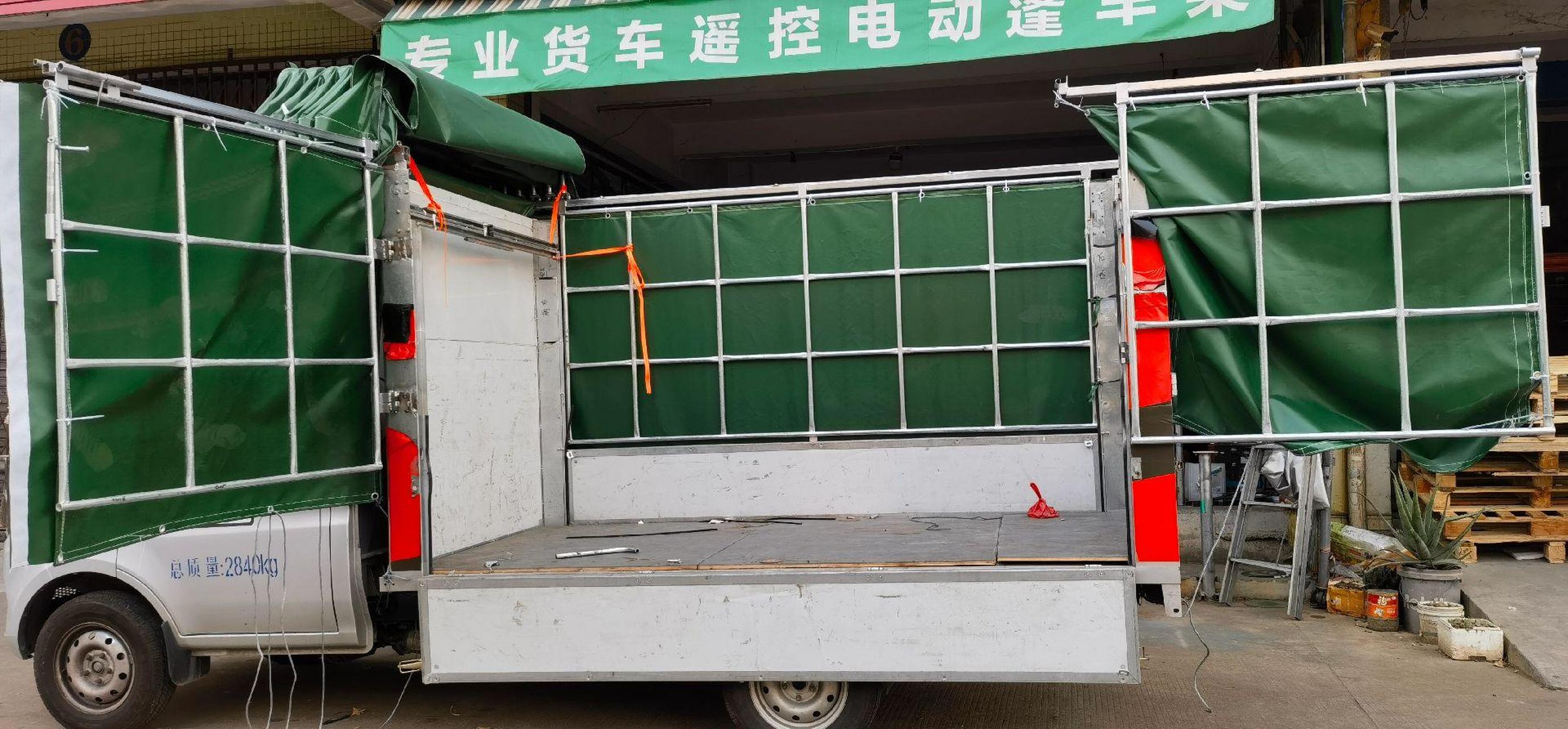 水果厢改高栏侧全开门