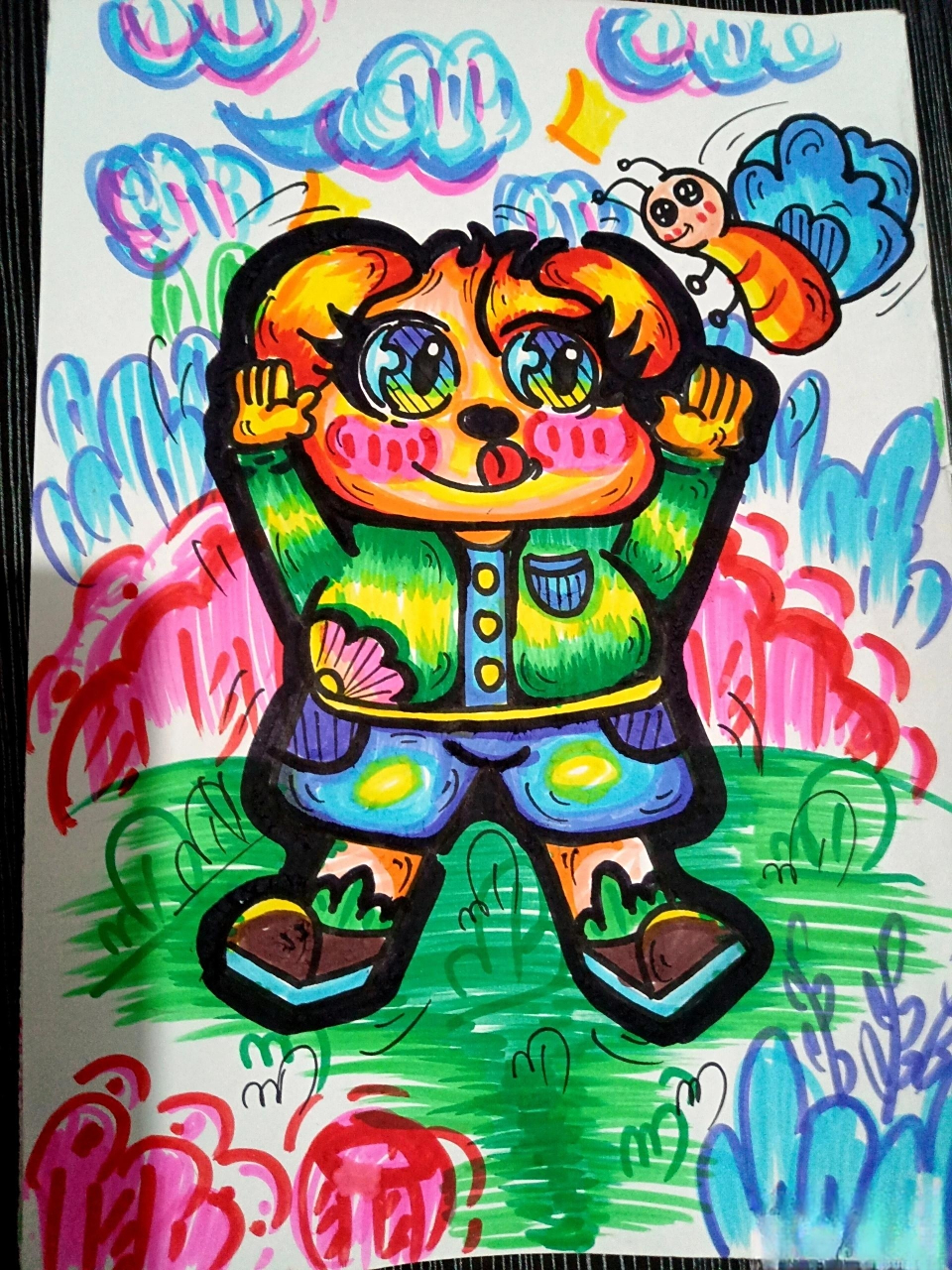 小狗技能高考儿童画简笔画30分钟命题画