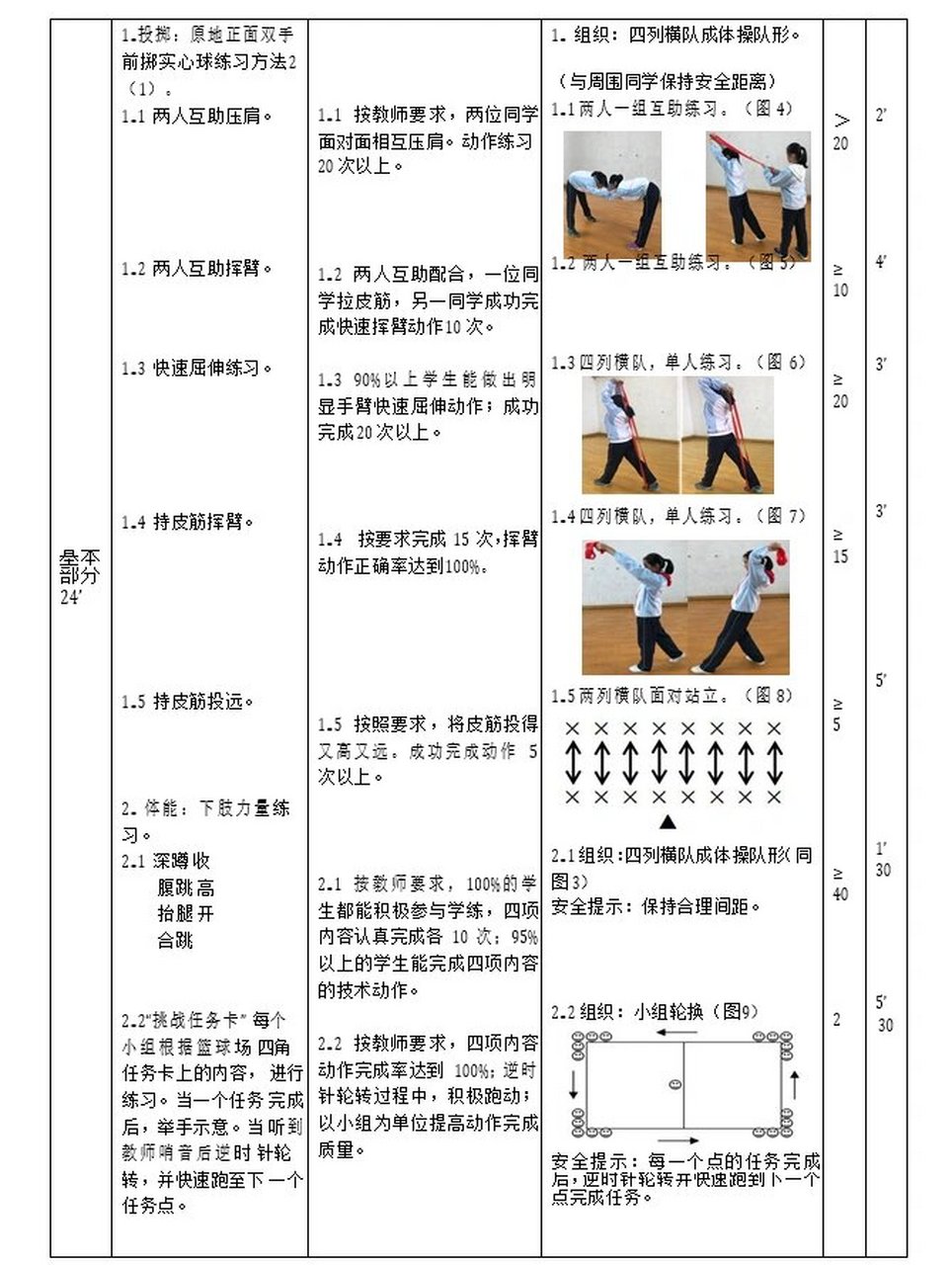原地双手前掷实心球教学设计 中考项目#体育中考