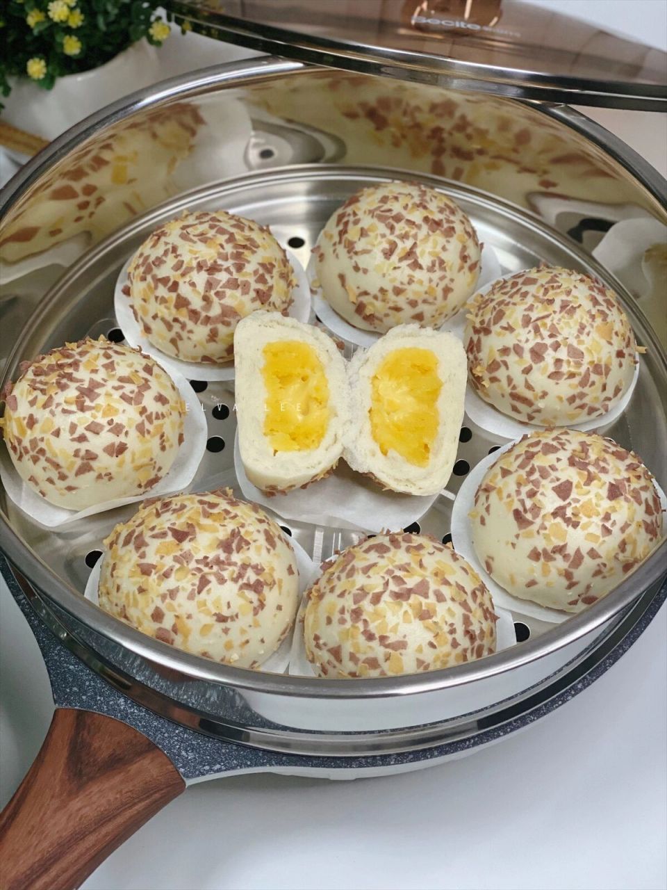 好吃不腻7515燕麦芝士爆浆金沙奶黄包 简单好吃不上火的燕麦芝士