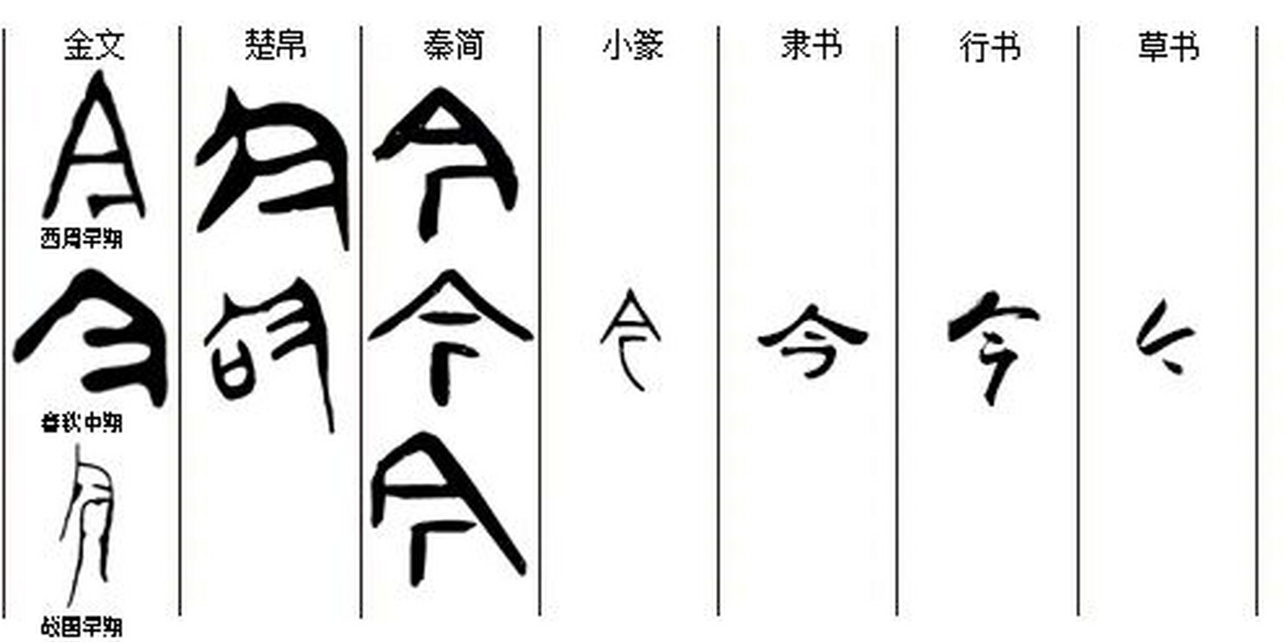 今字 "今"jīn,指事字,从△从—或仅仅△,最早见于商代甲骨文.