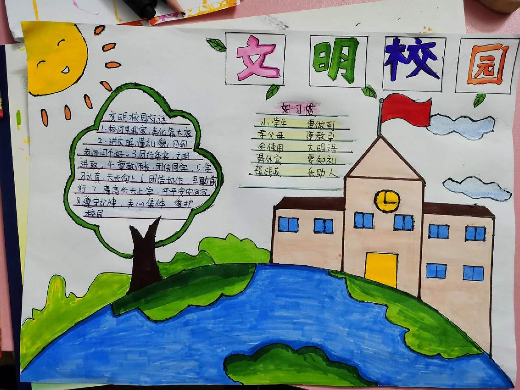 文明校园手抄报 文明校园手抄报