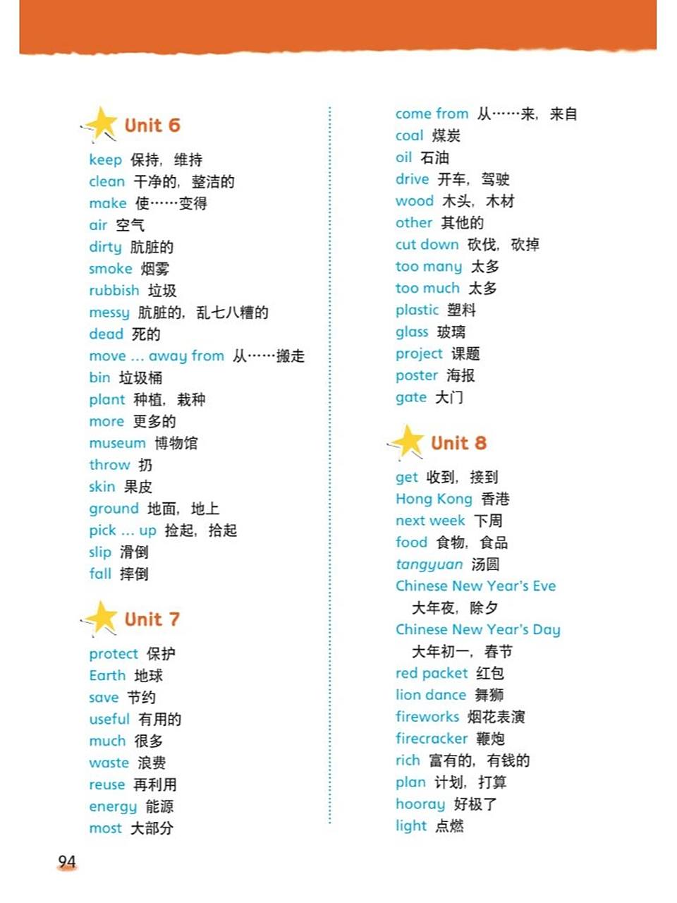 六年级上册英语单词表(译林版)  有需要的快来领电子版