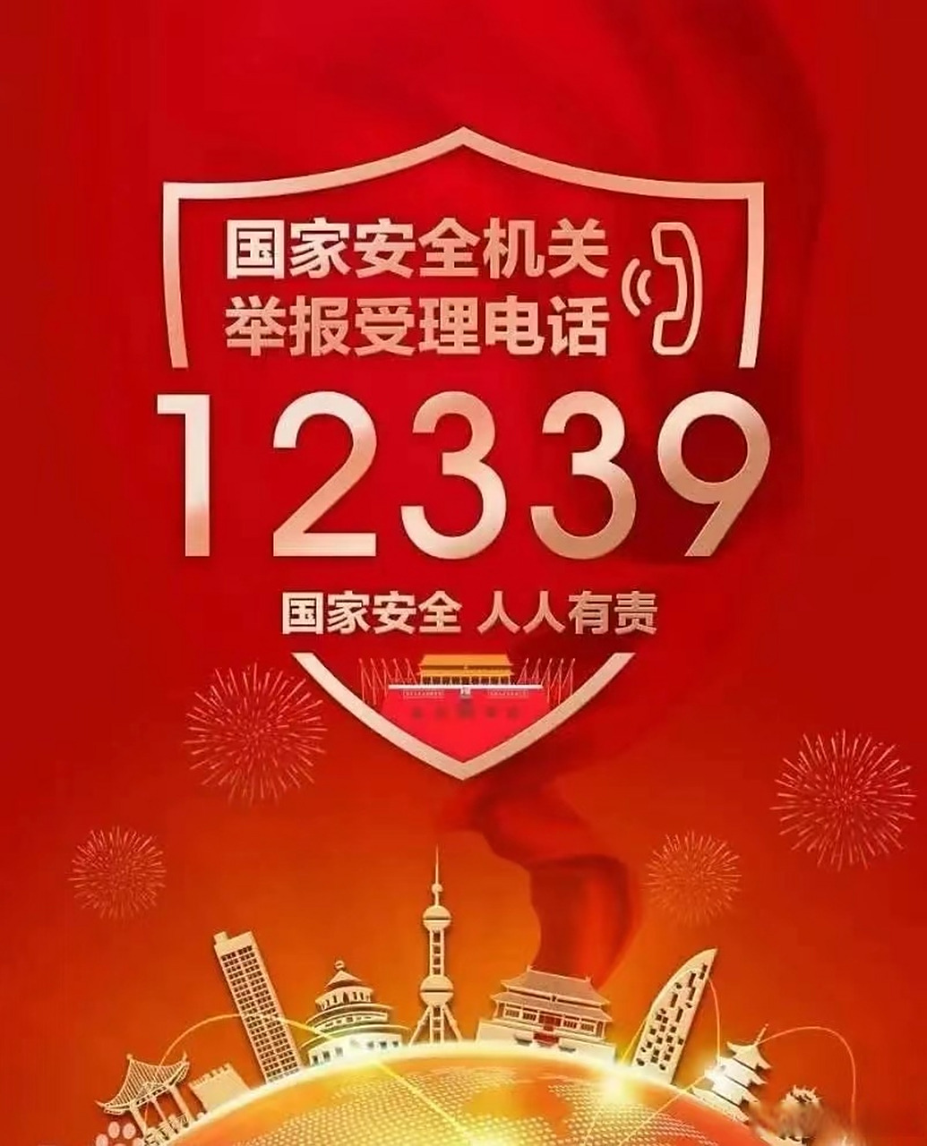 【#全民国家安全教育日# 】国家安全机关举报受理电话12339