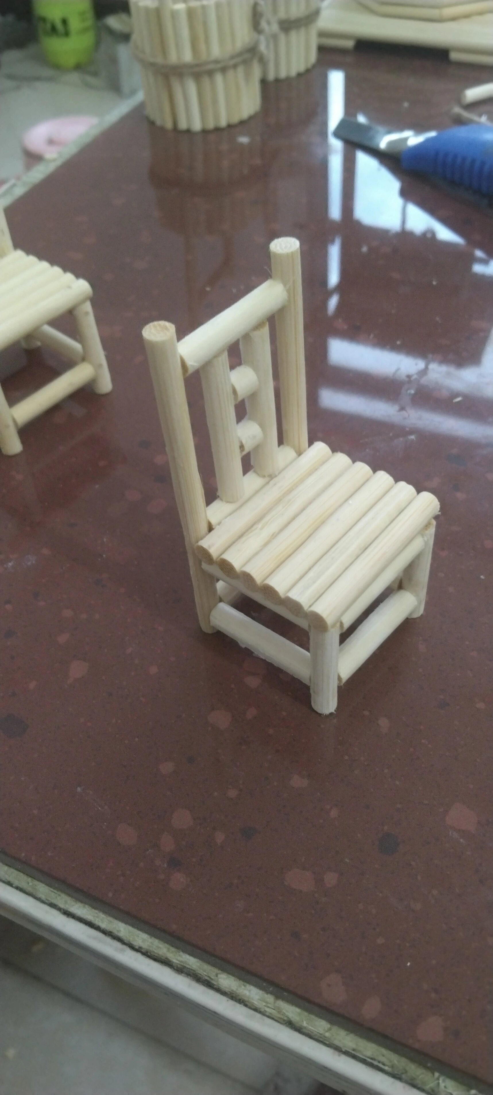 手工竹签迷你小椅子