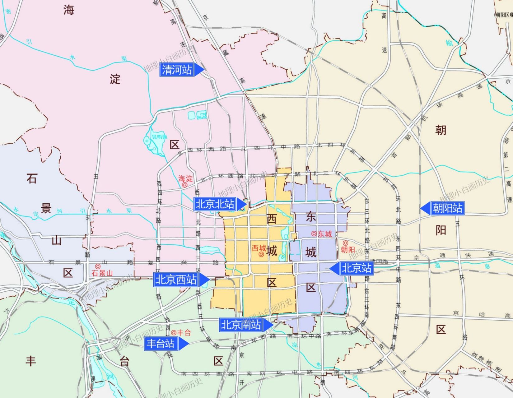 北京的七大火车站 北京北站:呼和浩特我高铁包了 清河站: 我也是 北京