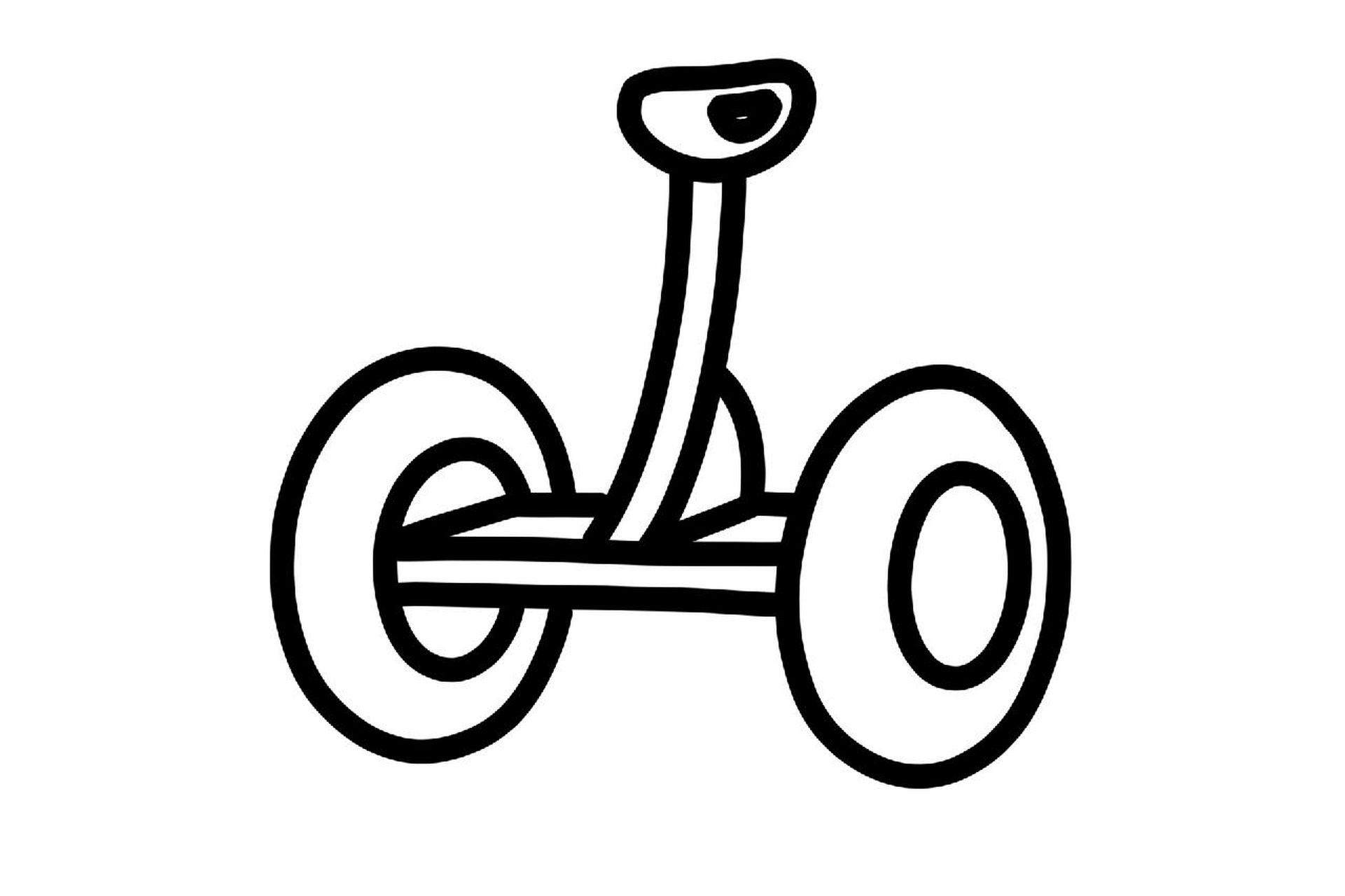 分享6个常见交通代步车的简笔画超高清线稿素材,图片格式 jpg,分辨率