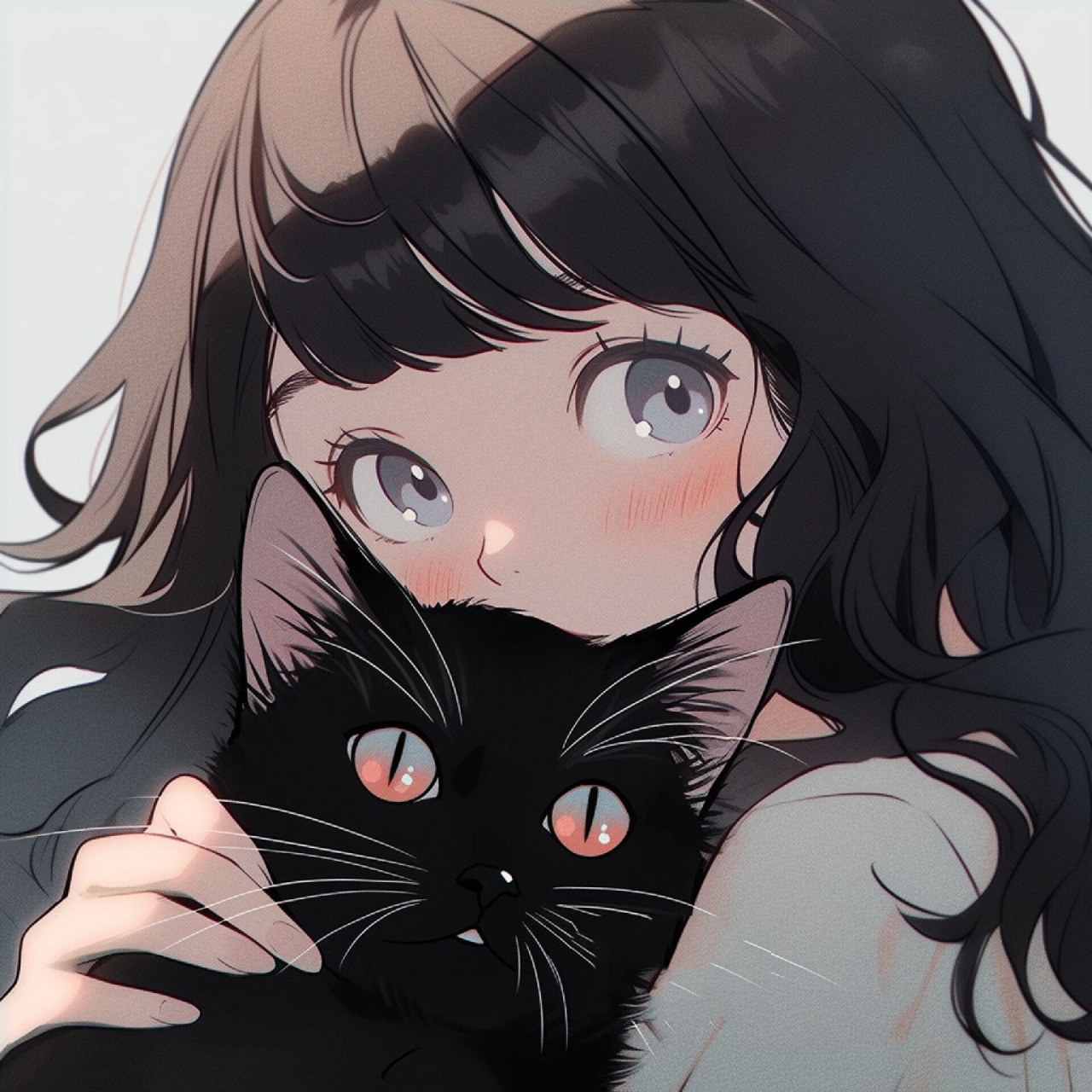 抱猫情侣头像 快叫你的憨憨陪你换这组猫咪情头