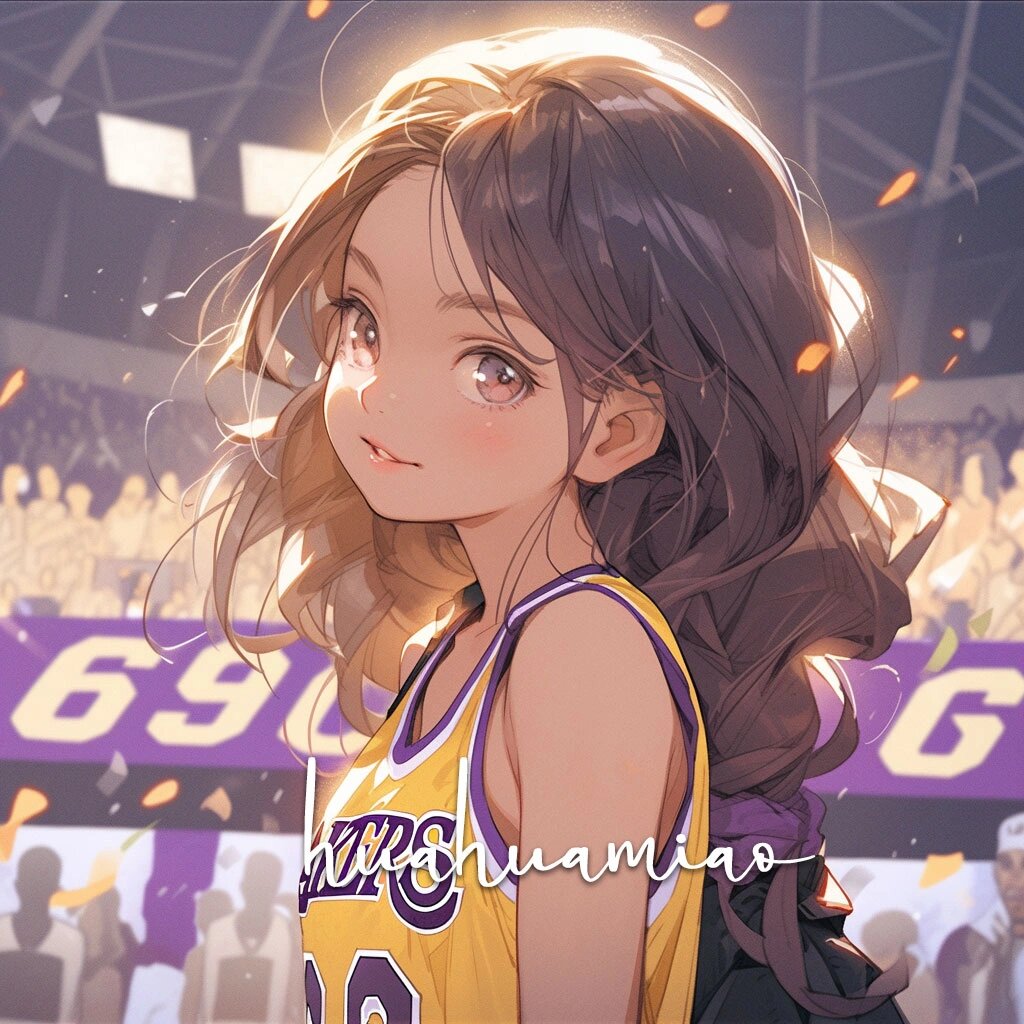 湖人卡通头像|篮球女孩头像97