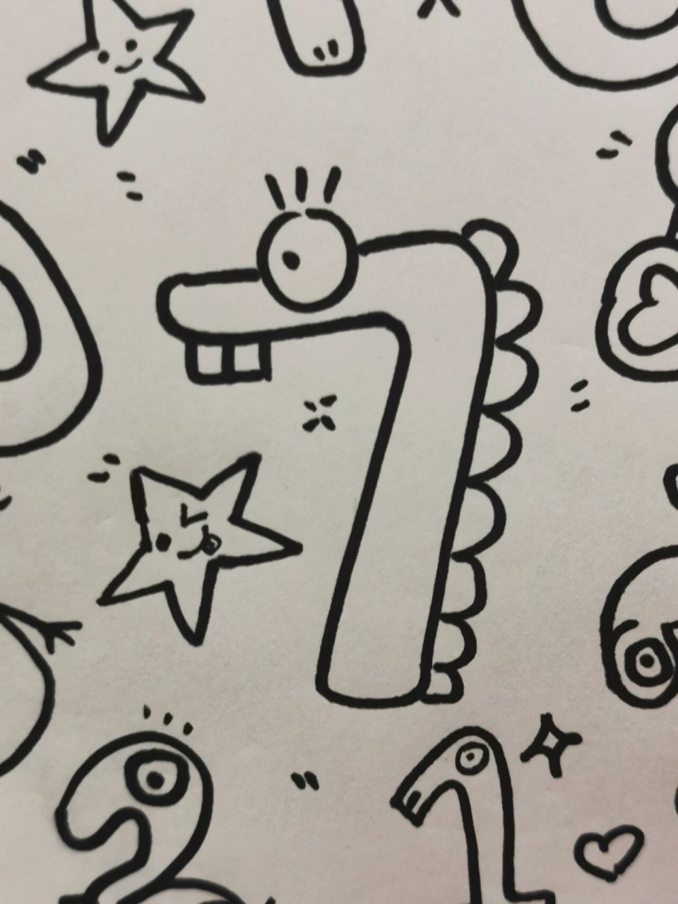 一群可爱的数字简笔画(15/100) 数字的一些简笔画 简单可爱的东西真的