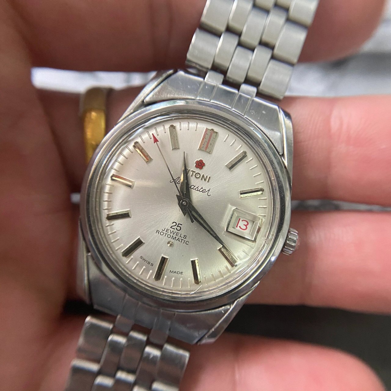 美品老梅花手表307-345全自动机械表 优美的红点秒针——「万里江山一