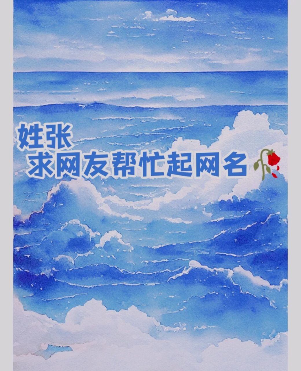 姓张,求网名919890