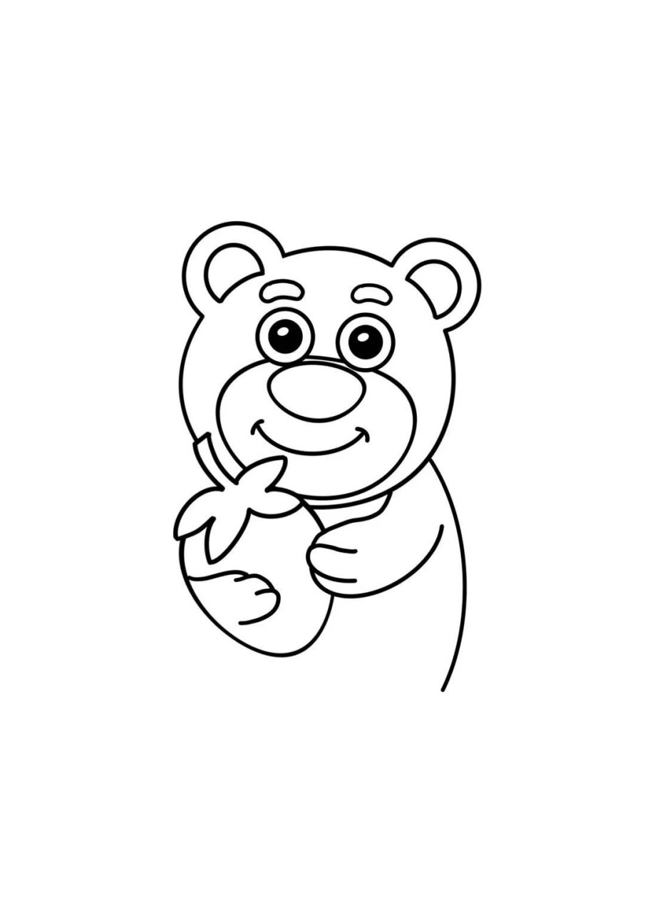 草莓熊简笔画教程 一学就会的草莓熊简笔画教程,儿童草莓熊创意画