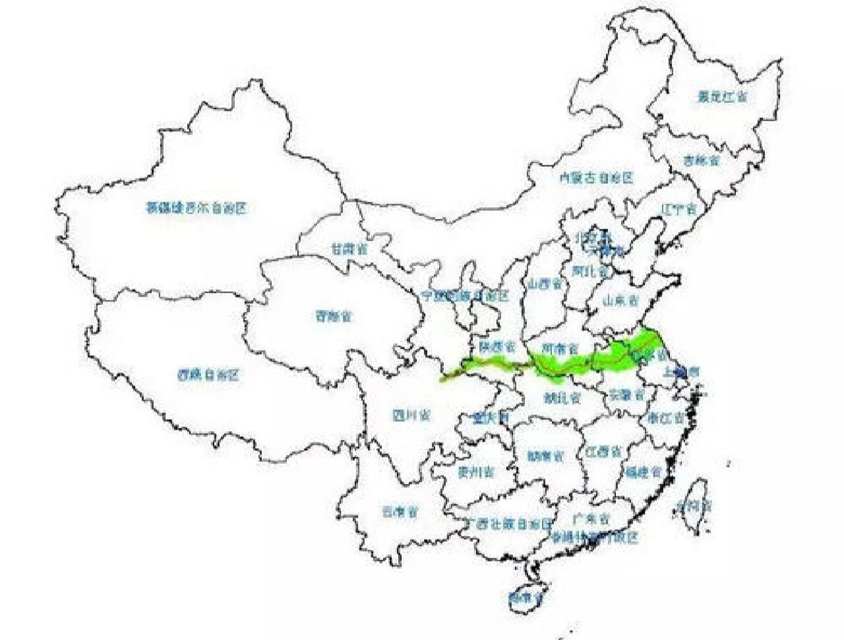 秦岭淮河一线分界线图图片