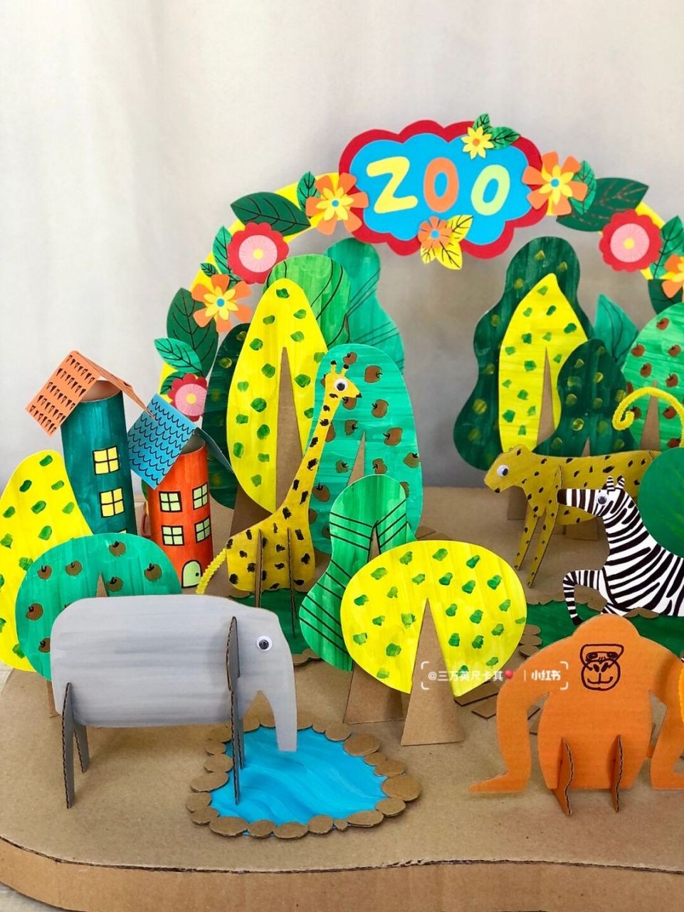亲子手工diy|丛林动物园92 和孩子一起完成的手工作品【丛林动物园