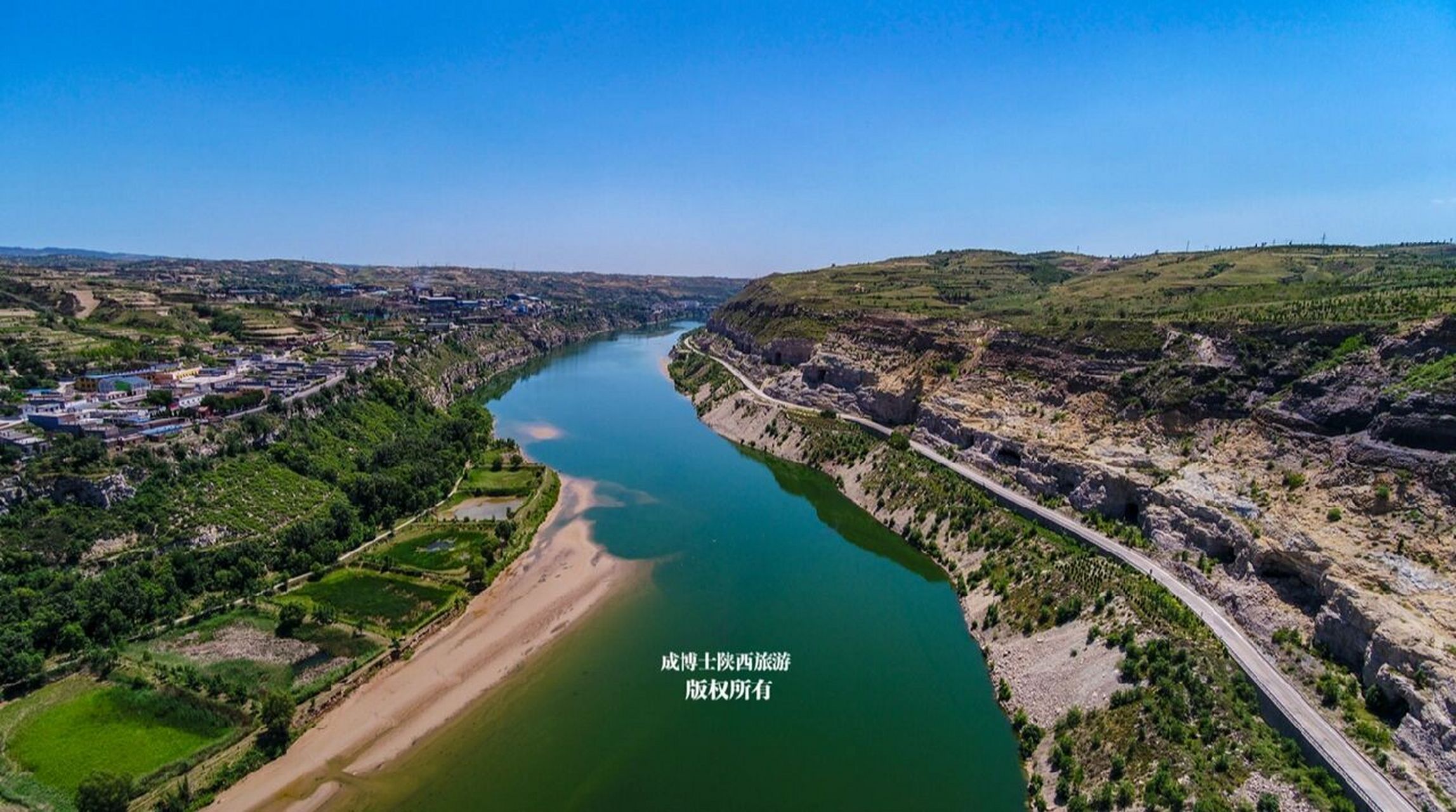 2022年6月航拍陕西黄河全程 清澈的黄河改变你对她的原有印象