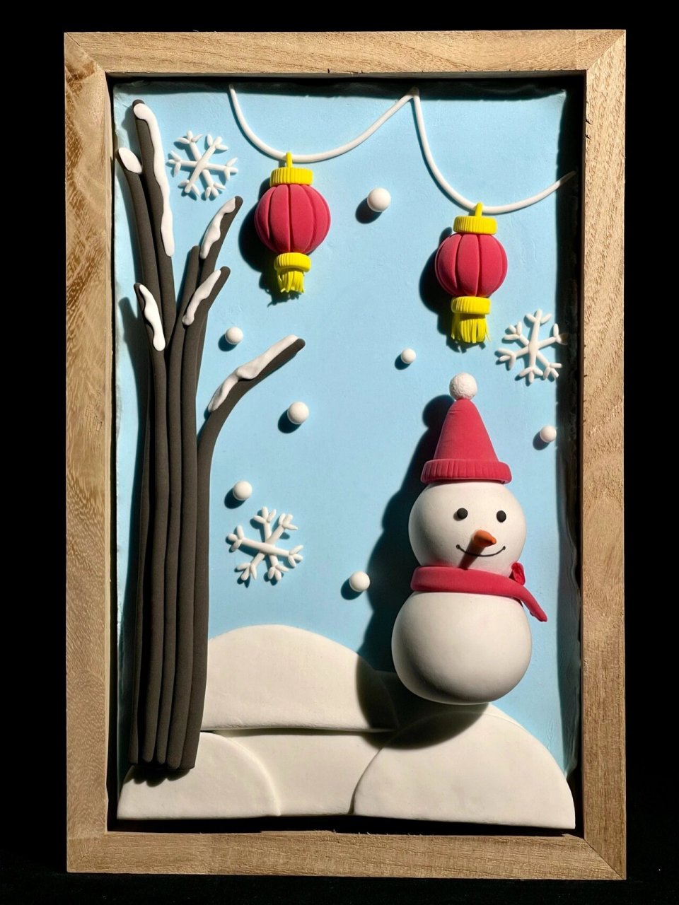 雪兆丰年  傲雪凌霜 粘土格格巫0169♀15 05超轻粘土  冬天