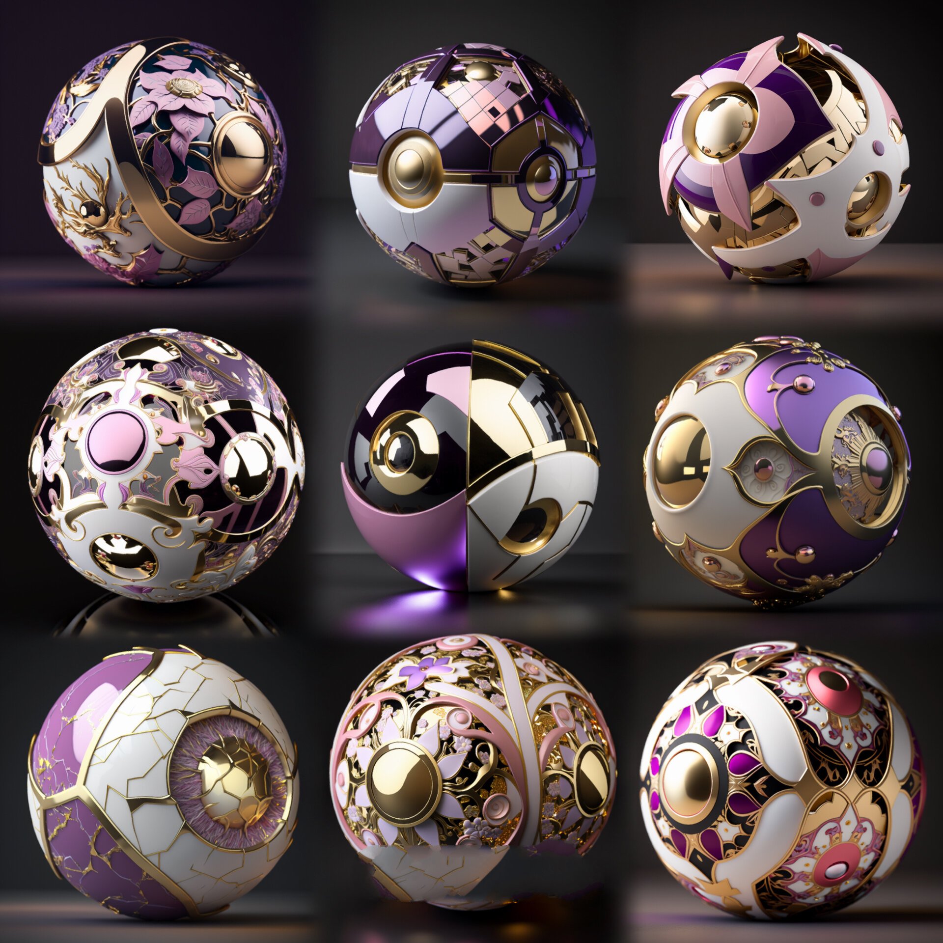 九种风格 大师球 (精灵球) 你会选哪个?