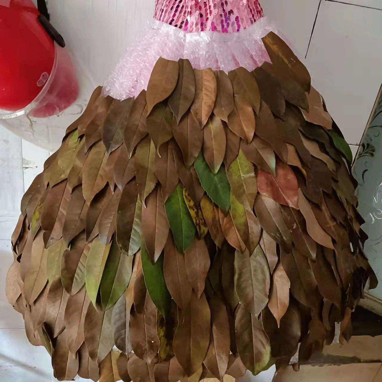 树叶服装步骤图