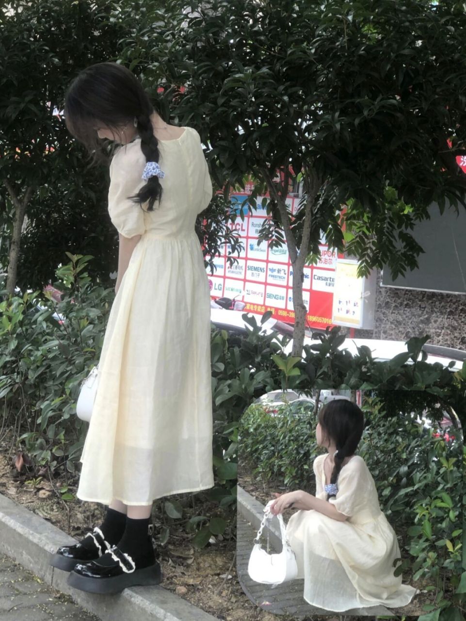 仙度瑞拉式连衣裙绝绝子|150小个子 9799148/74 这条黄纱裙绝对是