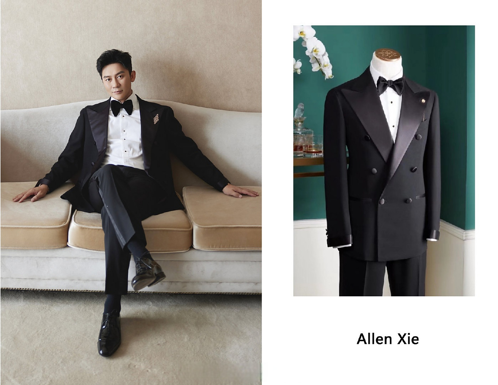 李晨# 昨天华表奖,晨晨的服饰,宝格丽耳环 allen xie礼服,完美身材