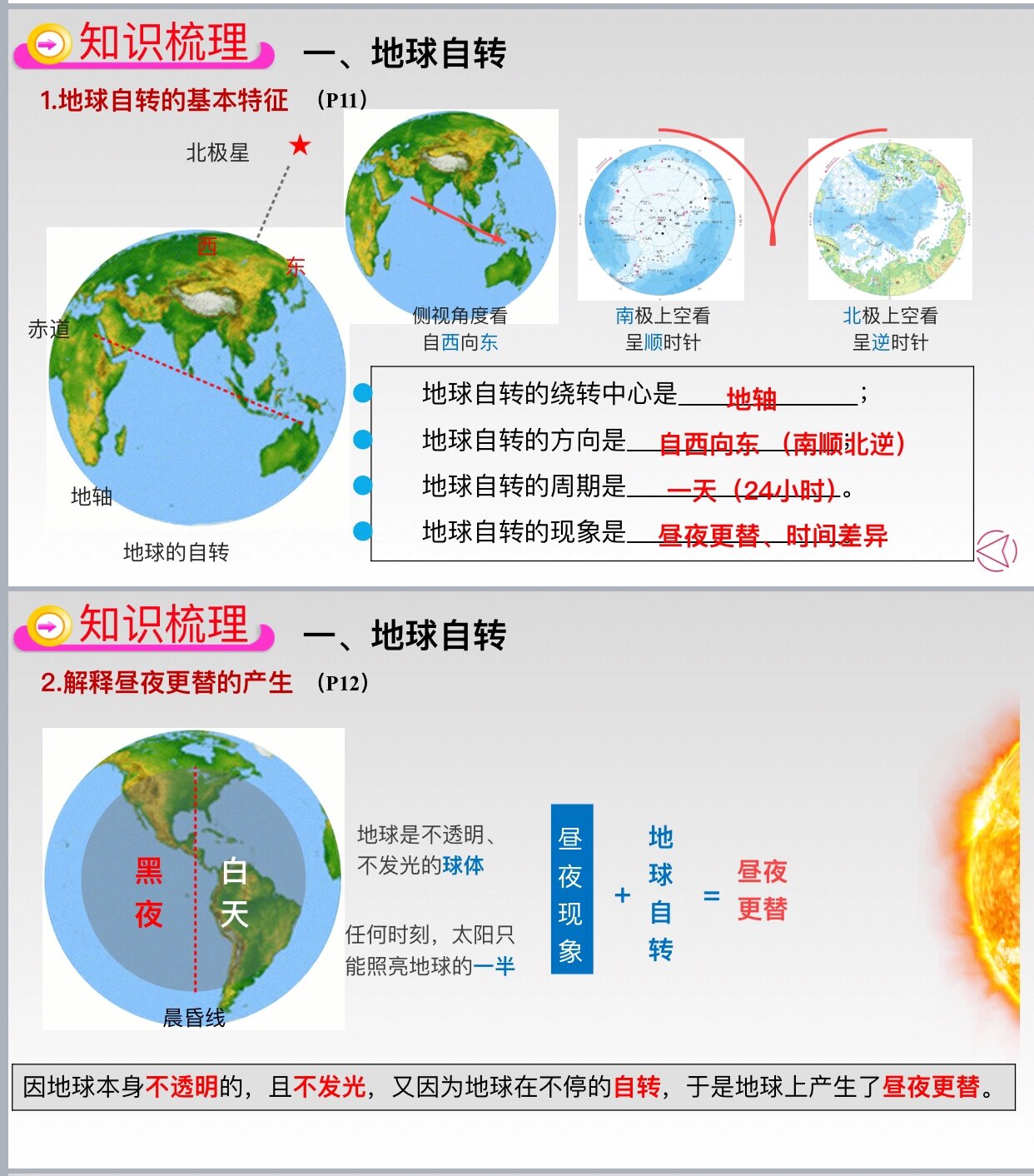 地球的公转与自转