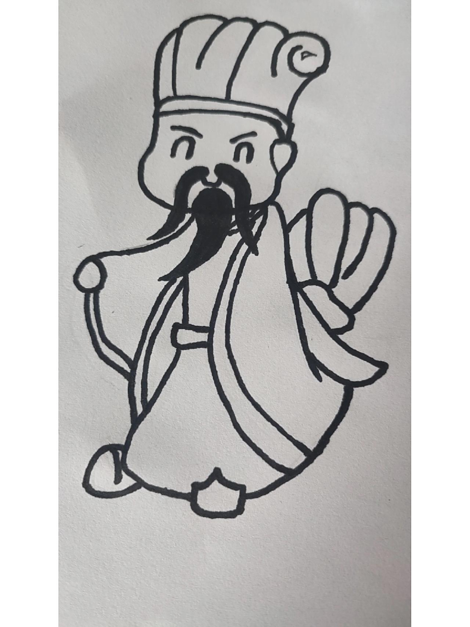 诸葛亮简笔画!可摘抄画哟!