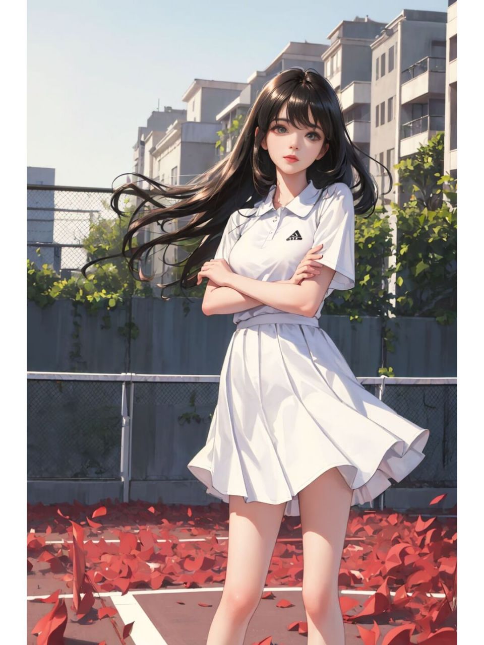 校园美少女壁纸 #ai绘画#02 02#ai#02 02