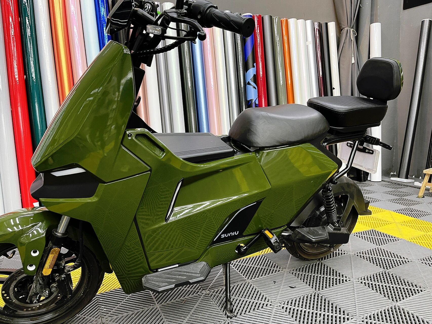 案例分享73 小牛f2电动车01 复古森林绿y y d s颜色太绝绝子了