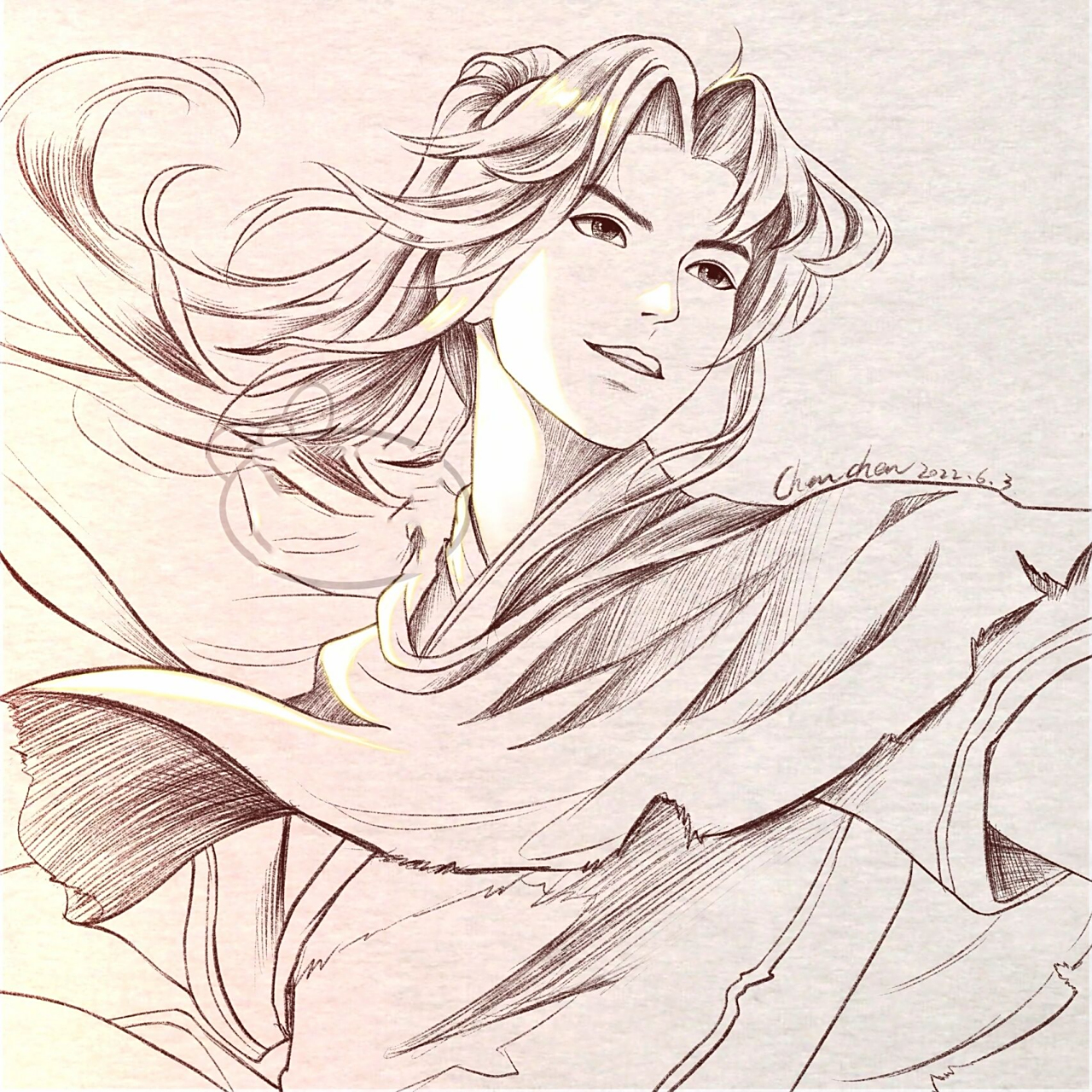 教你画王者荣耀英雄—曜(附过程图) 千里崎岖不辞苦,仗剑江湖为红颜.