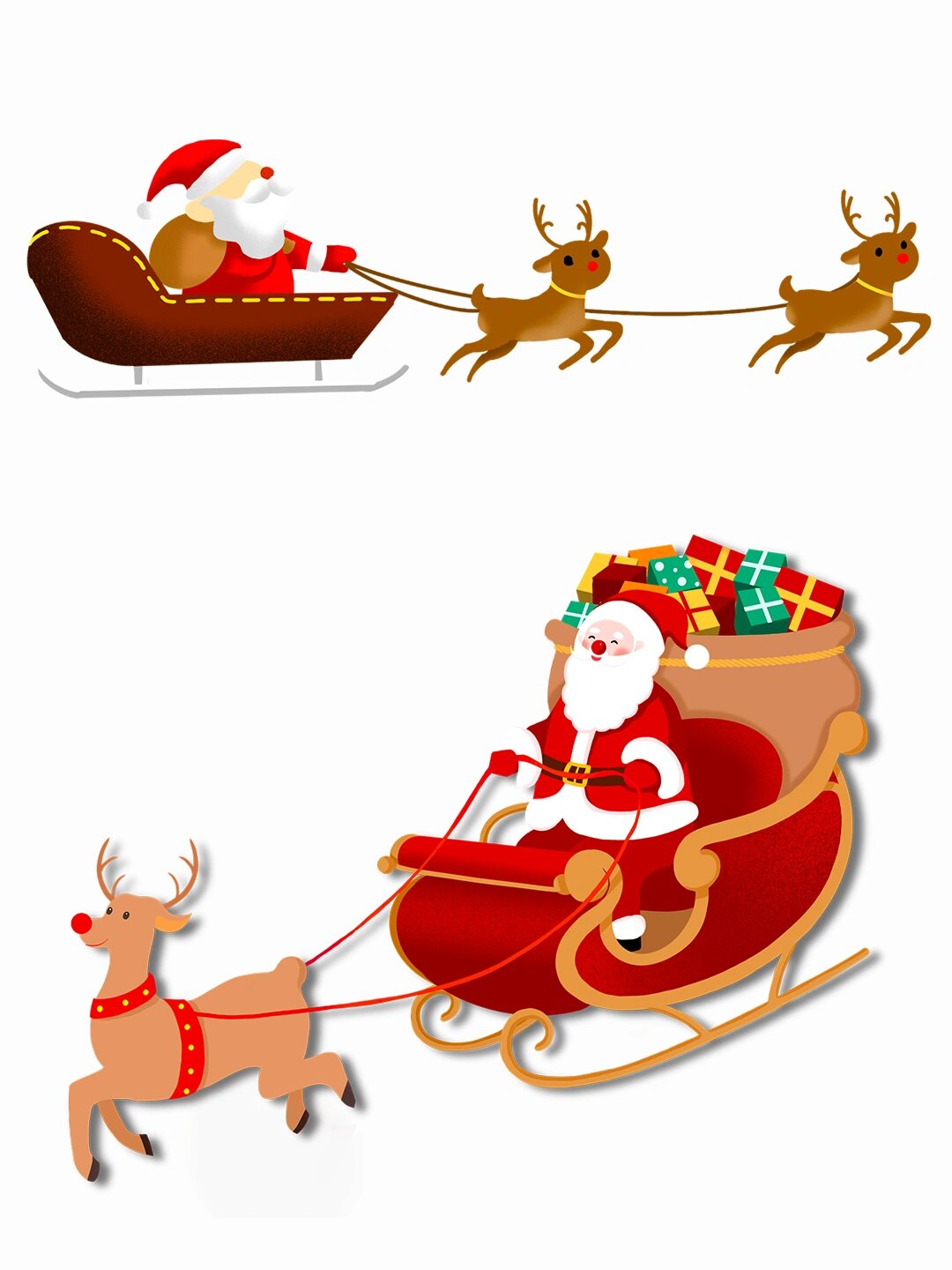 91【圣诞节】免抠麋鹿拉雪橇素材分享03 03 圣诞节快到了,圣诞