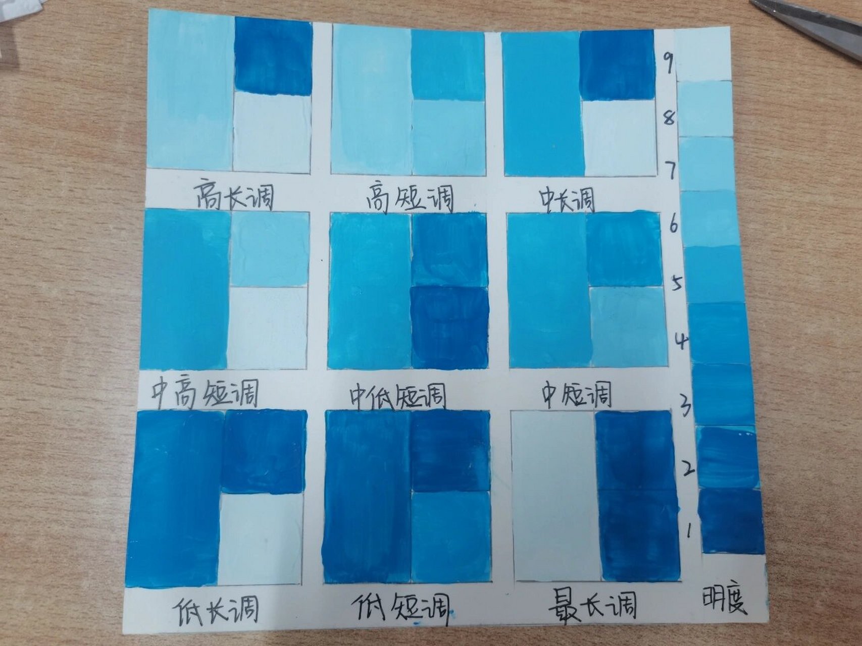 构成设计作业 明度九调 纯度九调