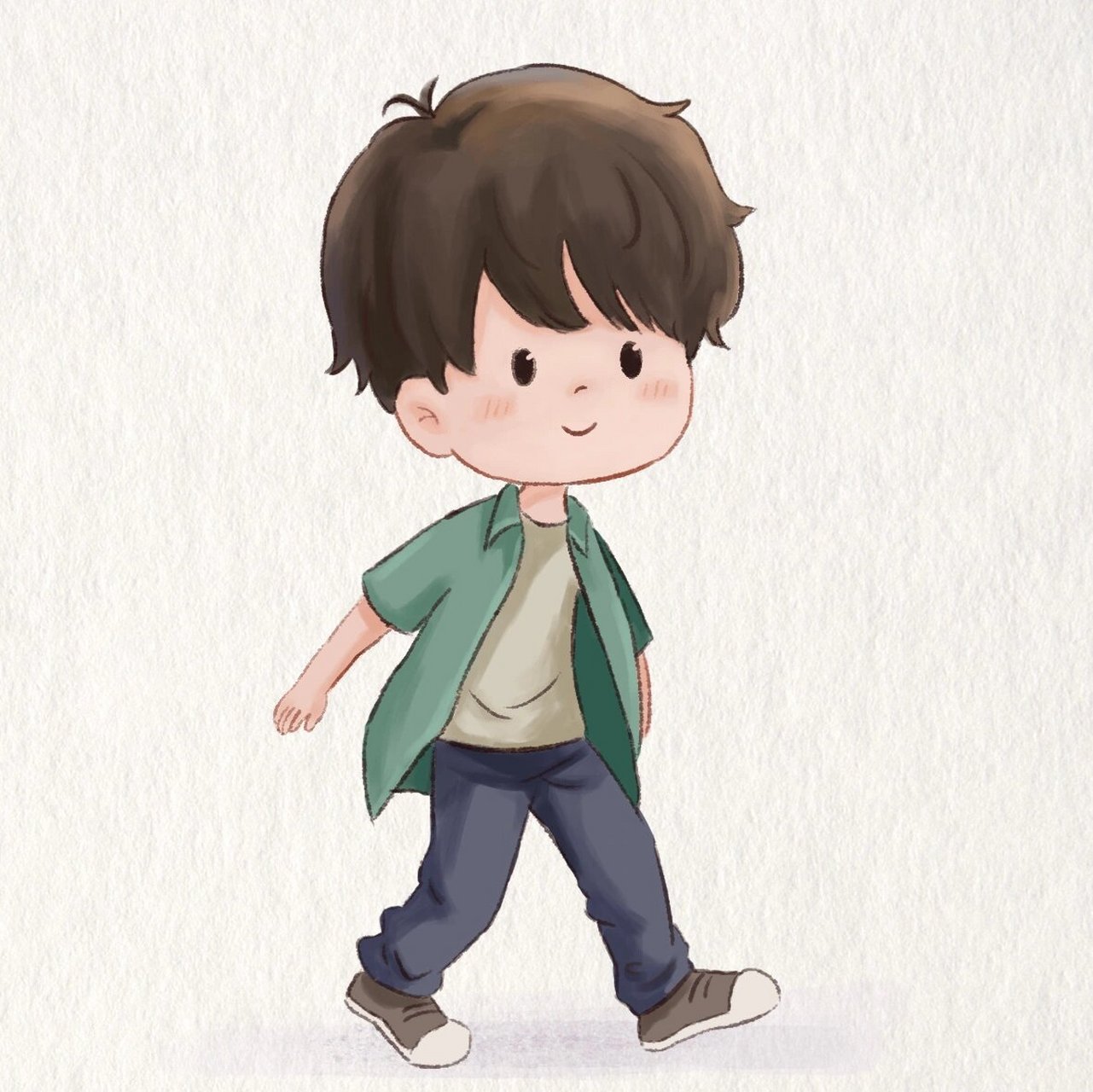 卡通q版男生头像 很少画男生,练习一下