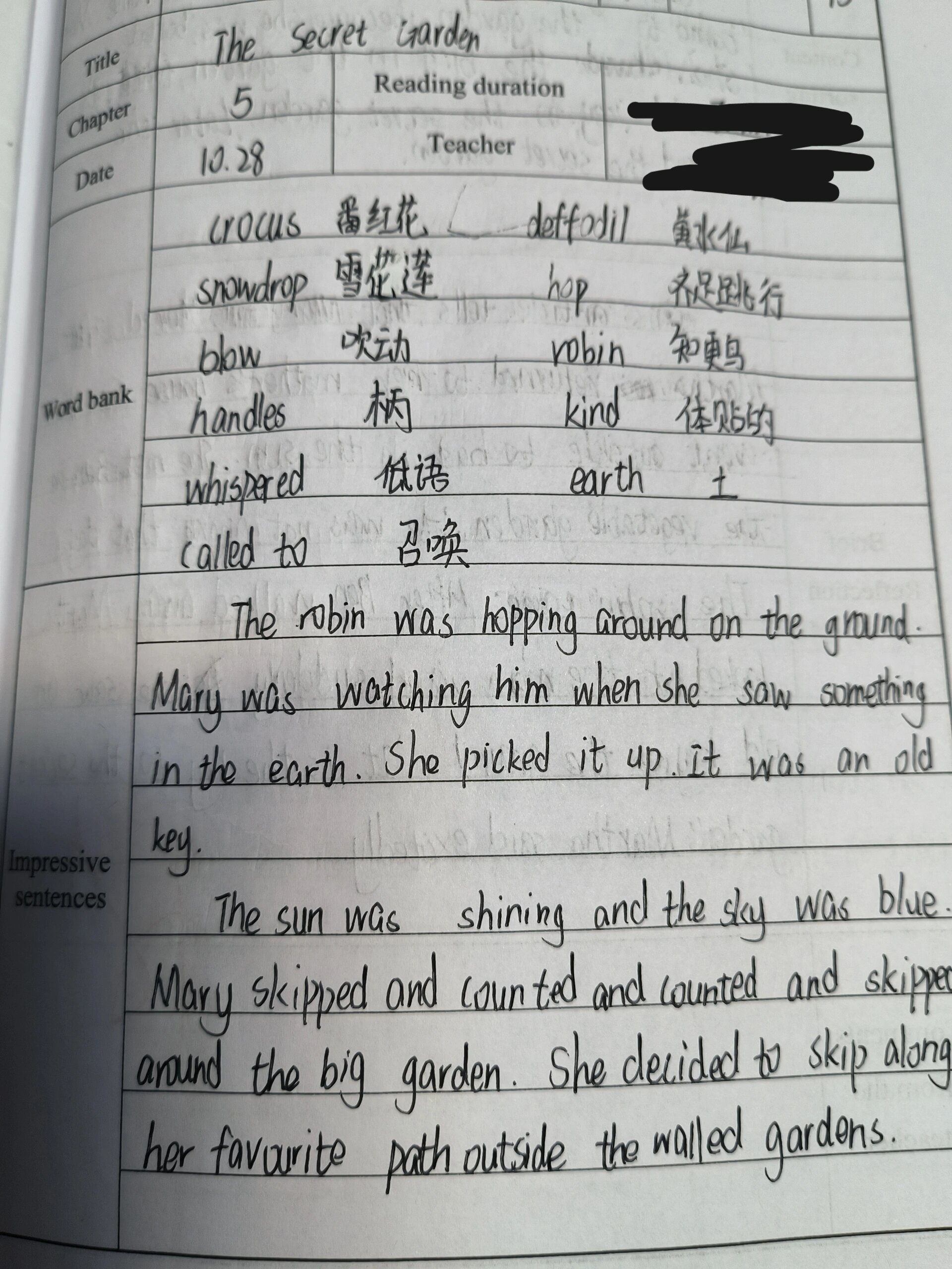 初中英语课外阅读笔记