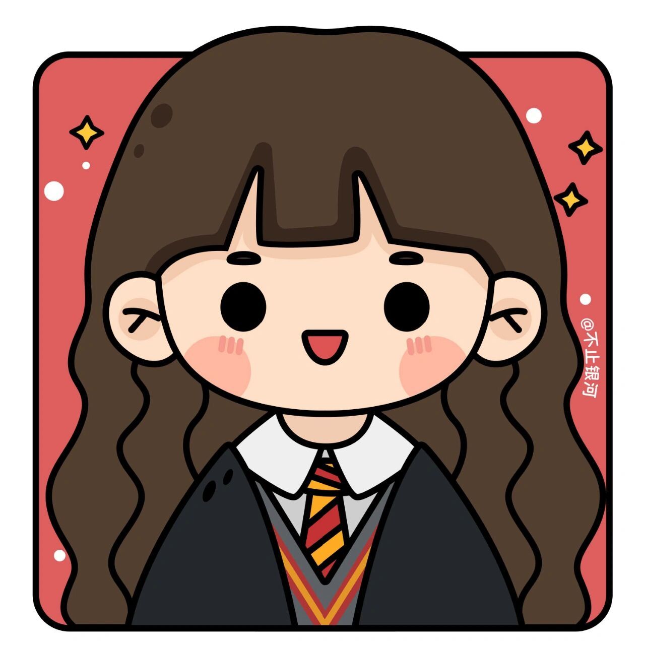 哈利波特q版卡通头像集合 画了哈利98,赫敏97,罗恩98,金妮97