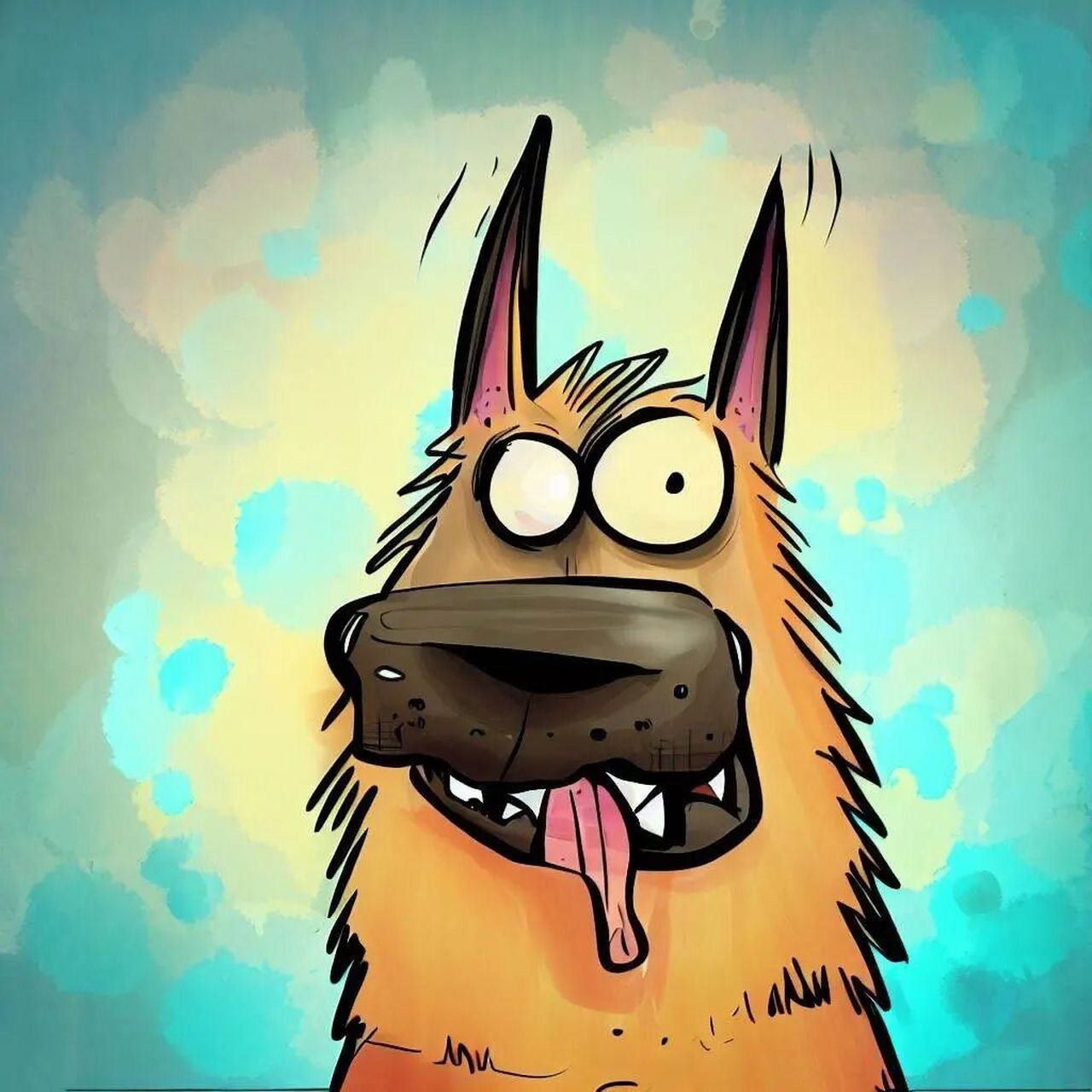 蠢蠢系列——德牧 太粉第一张这个二愣子了,一定得放封面