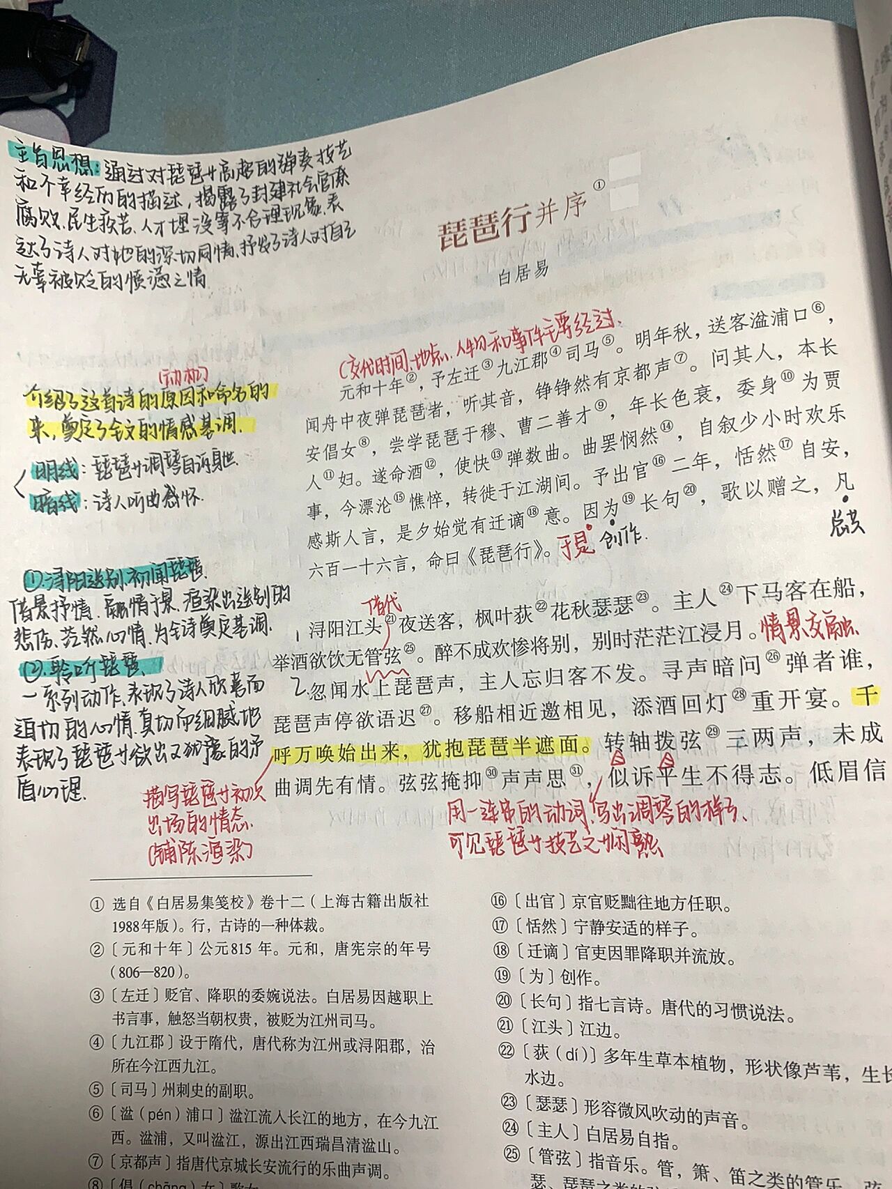 琵琶行笔记整理图片图片