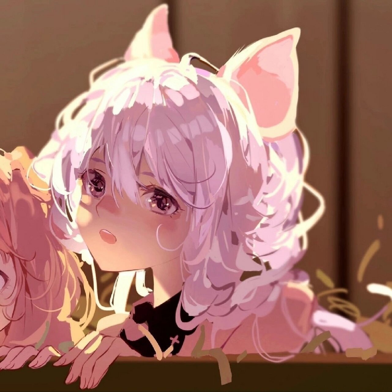 闺蜜头|高质量小众氛围动漫闺蜜头像分享 那是幅水粉画,矮矮院墙,桃树