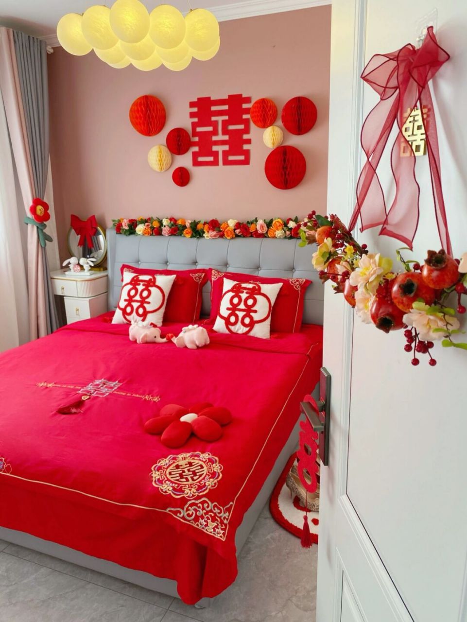 备婚95这样的新中式婚房布置,氛围感绝了!
