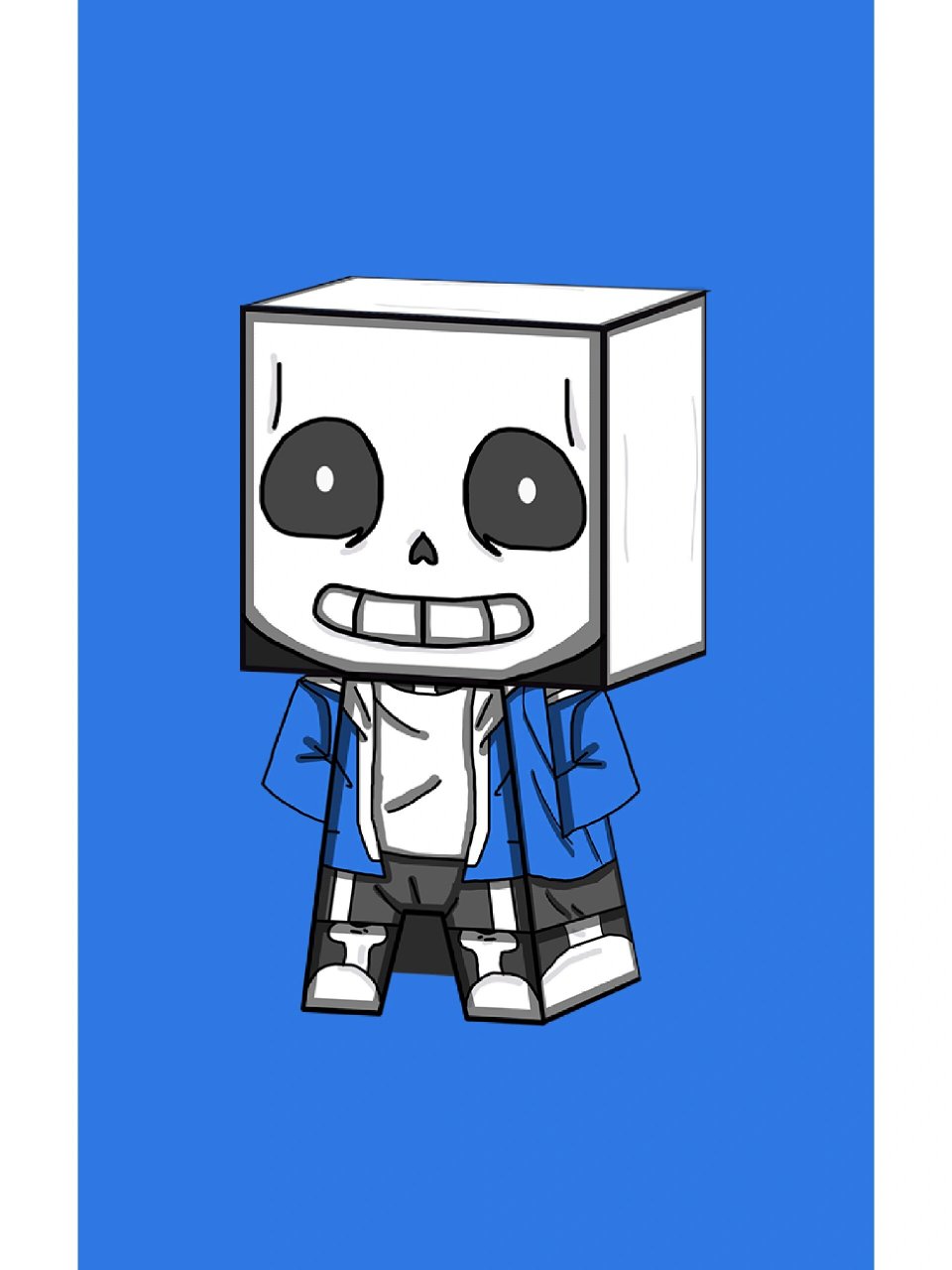 传说之下sans手工纸模图纸分享