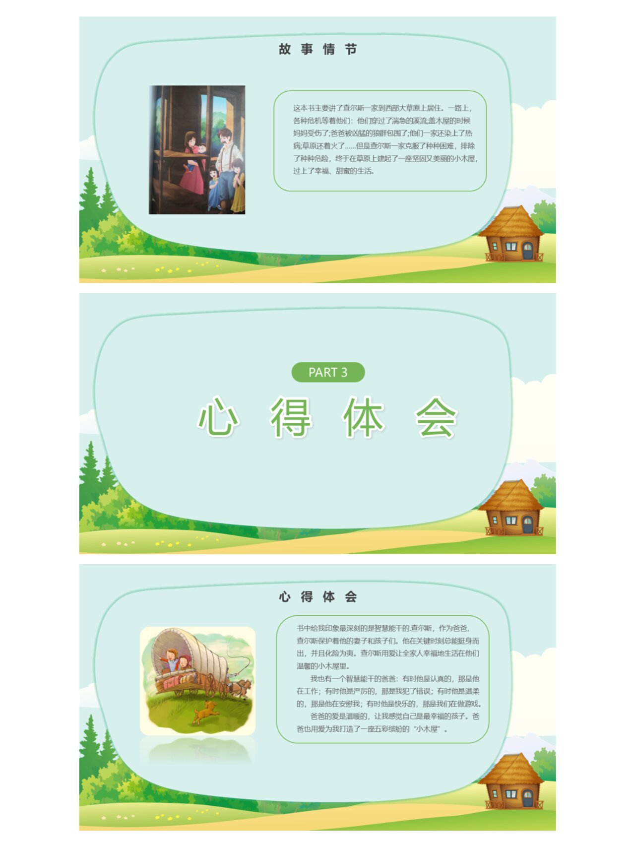《草原上的小木屋》读书分享ppt 稿子 97分享书籍:学生视角《草原上
