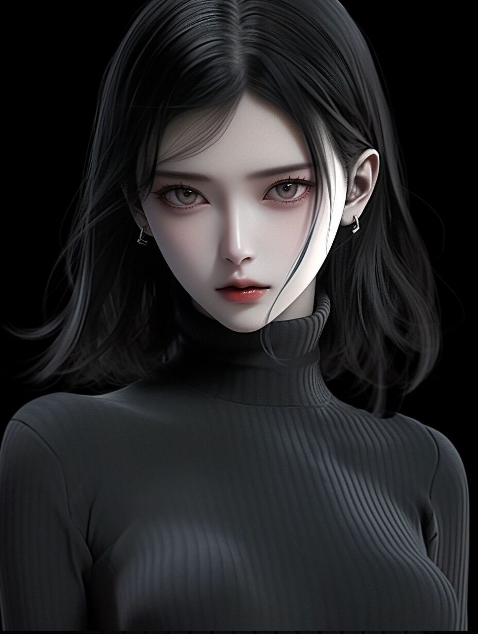 黑色系丨高冷美女头像 niji5