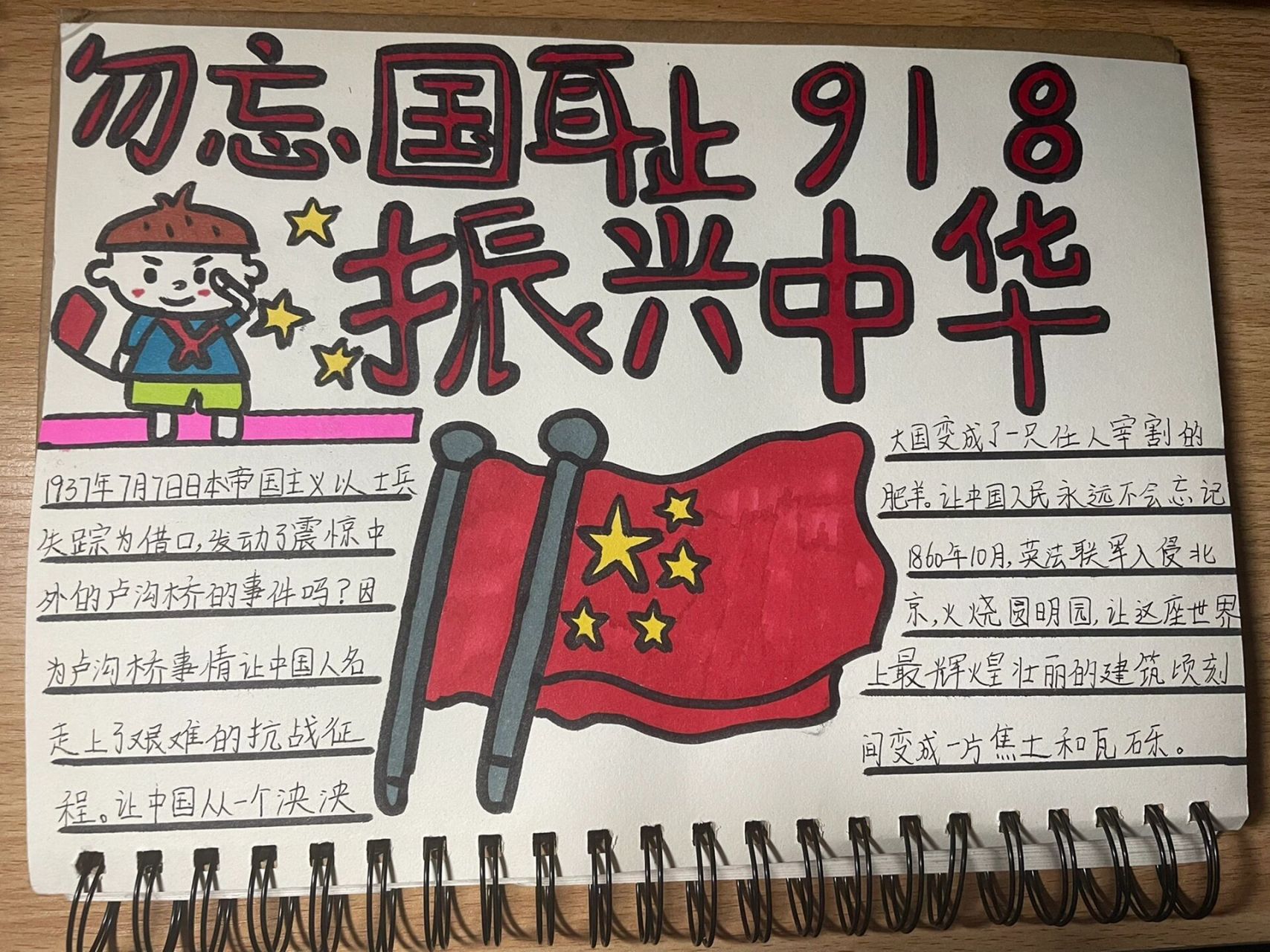 手抄报|振兴中华 新中国走过年沧桑岁月,饮水思源,让我们珍惜今日的