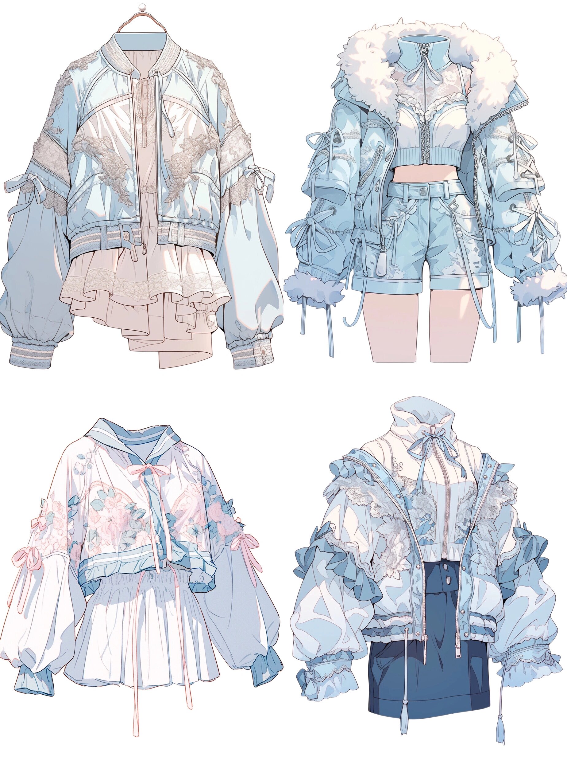 外套|oc穿搭夹克上衣卫衣手帐素材1弹