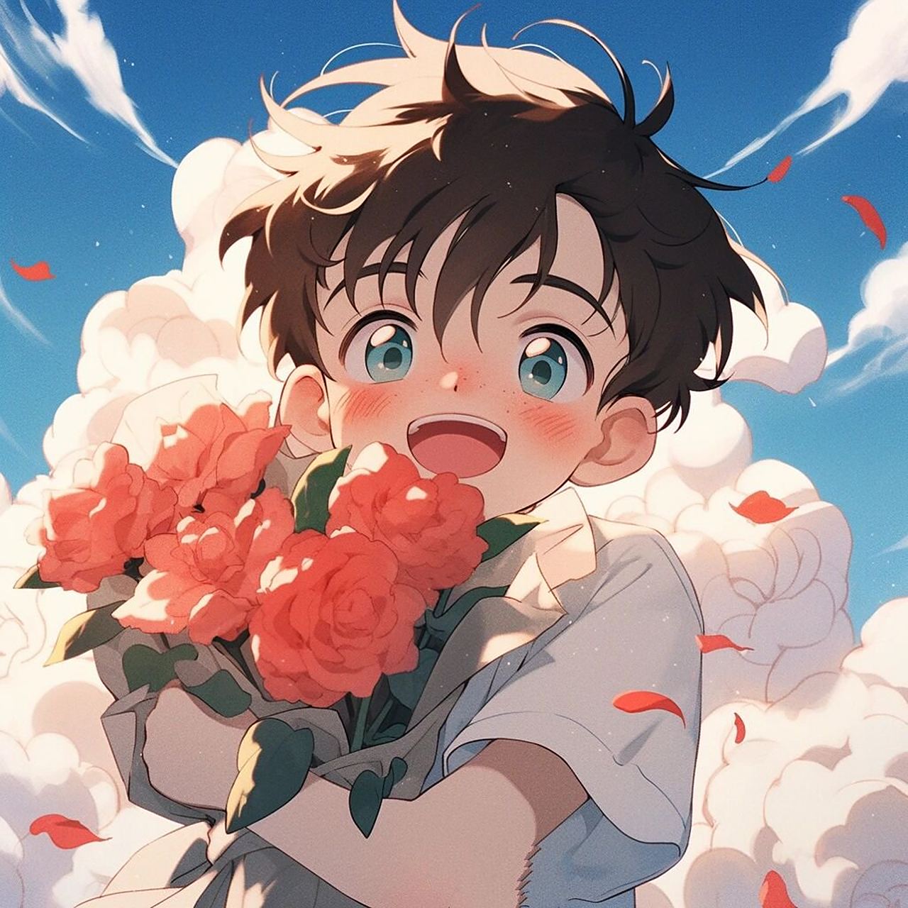 男生手捧玫瑰花头像9699爱了爱了78157815 谈恋爱要从收