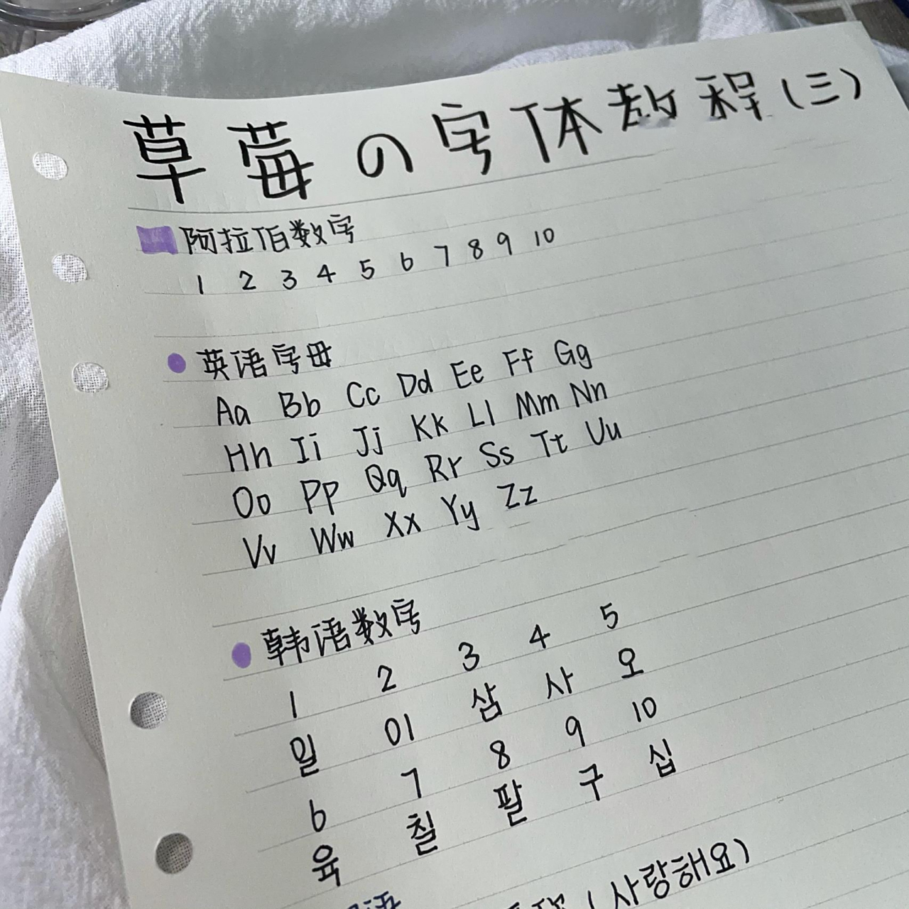 草莓字体教程(三) -1月23日- 字体教程来啦! 字体是个人字体!