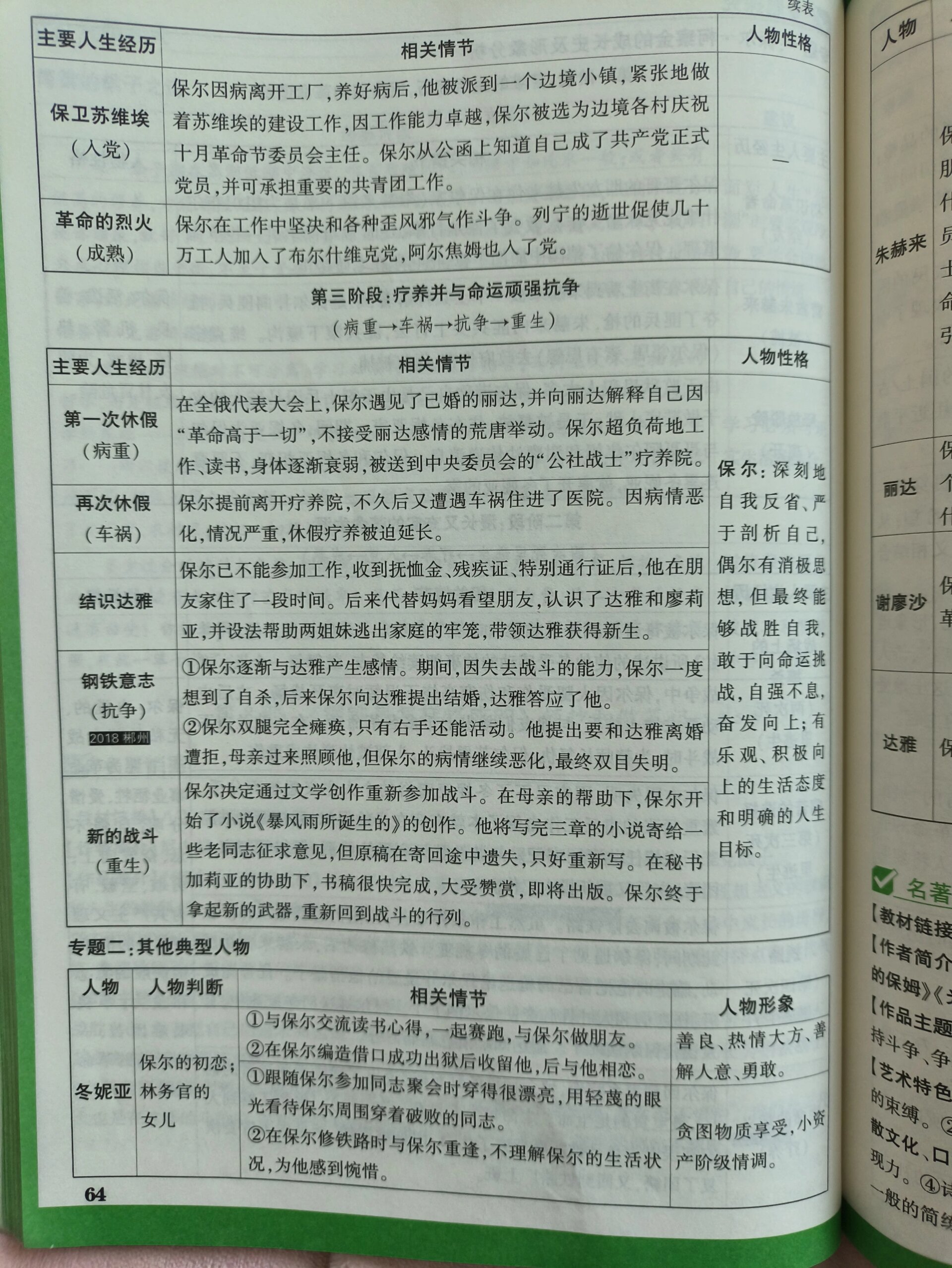 钢铁是怎样炼成的情节概括及人物形象分析