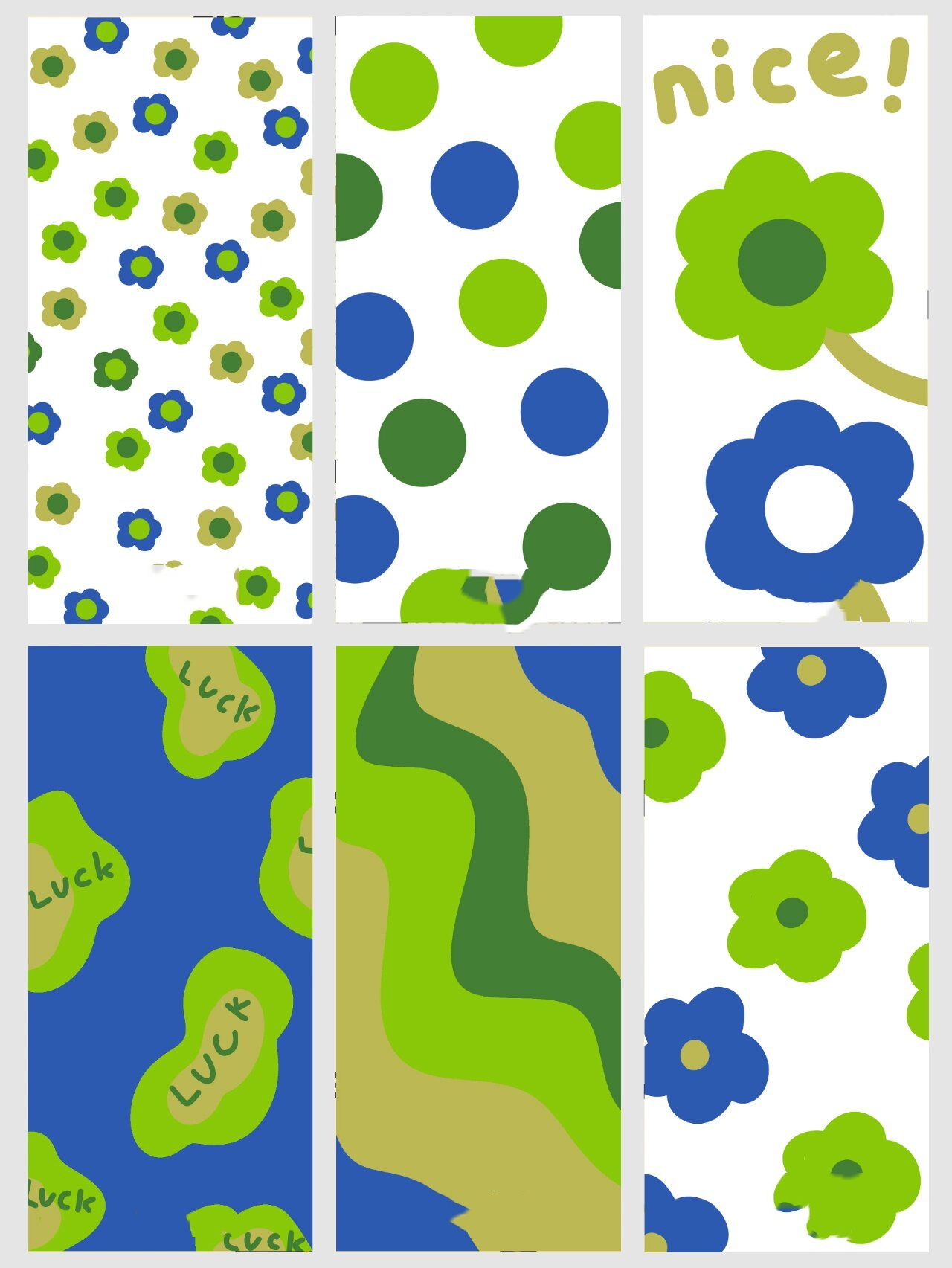 治愈系Ⅰ蓝绿配色Ⅰ原创壁纸分享