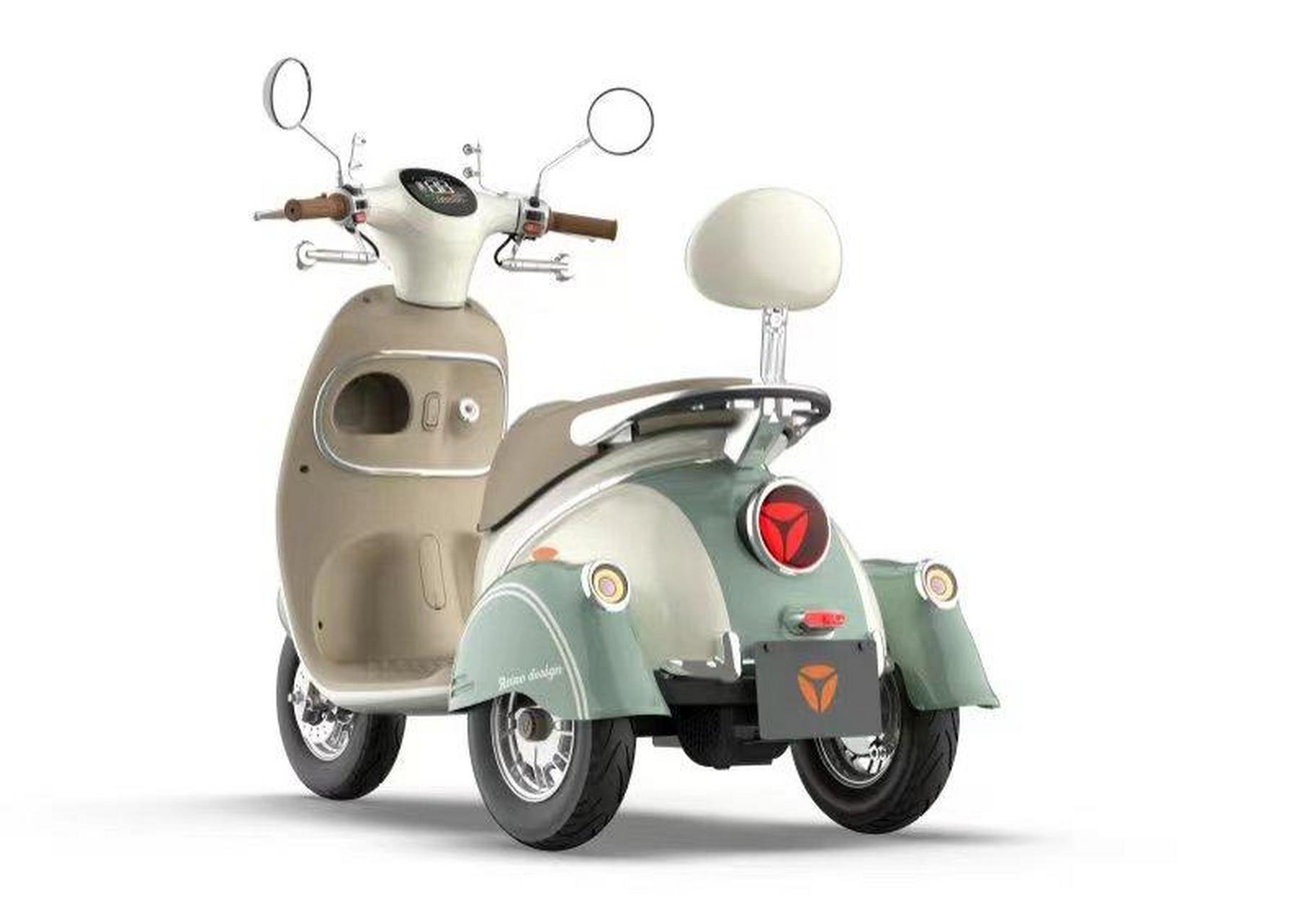 雅迪冠能a90 时尚又好看的小三轮 适合女生骑的电动车