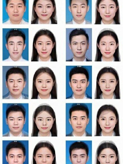 中国各地域男性女性平均脸